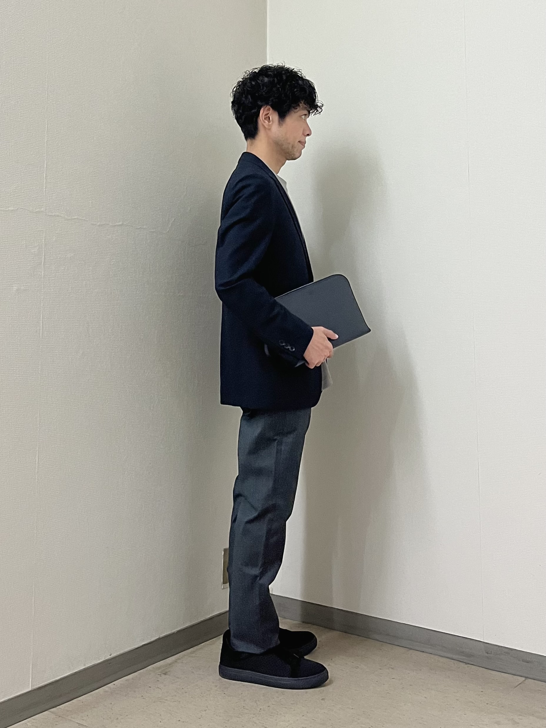 URAさんの「TAKEO KIKUCHI｜【抗菌防臭】CALCULO（R）ジャージ ジャケット」を使ったコーディネート