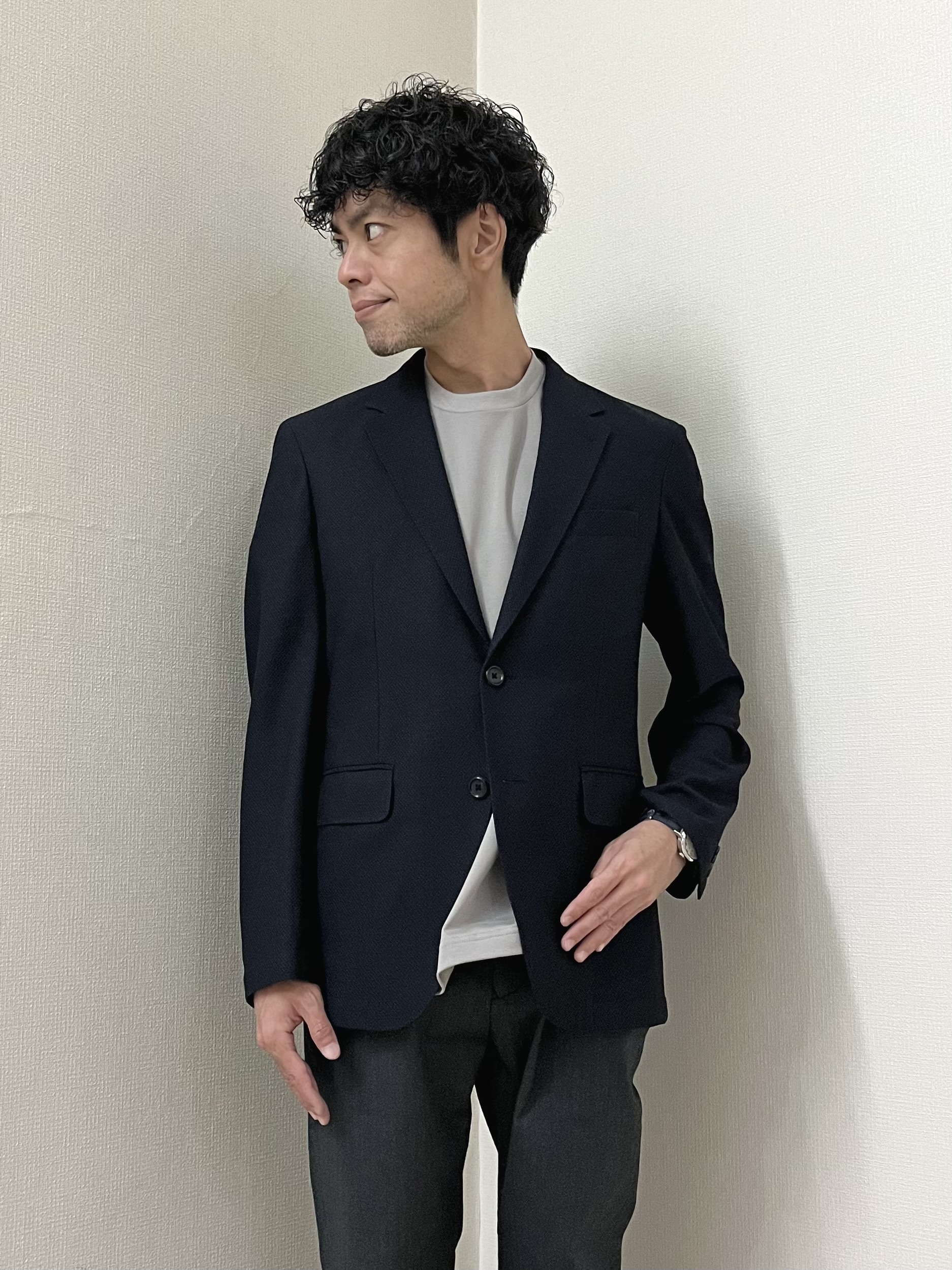 URAさんの「TAKEO KIKUCHI｜【抗菌防臭】CALCULO（R）ジャージ ジャケット」を使ったコーディネート