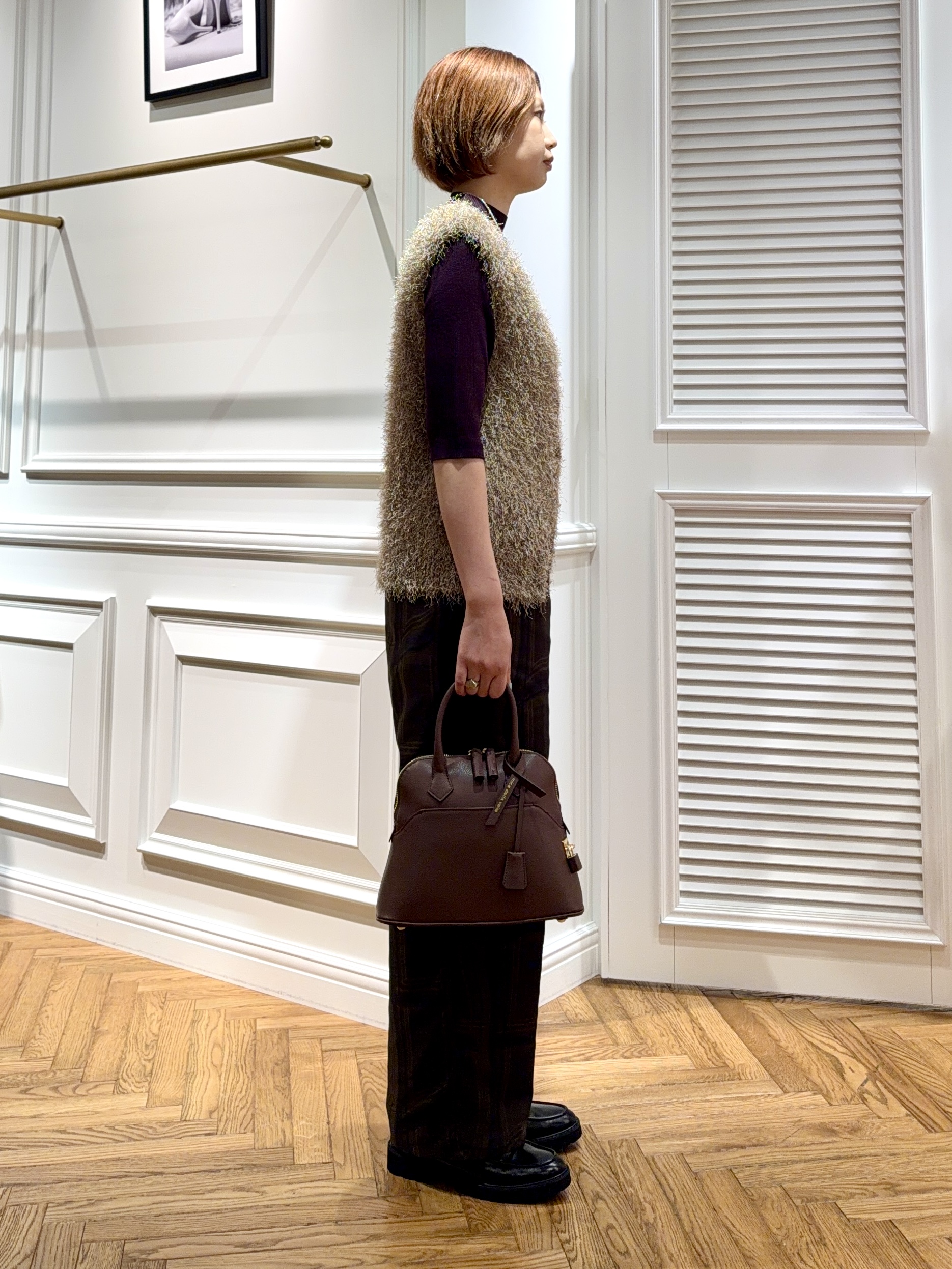 renaさんの「DRESSTERIOR｜フェザーヤーン2WAYニットプルオーバー」を使ったコーディネート