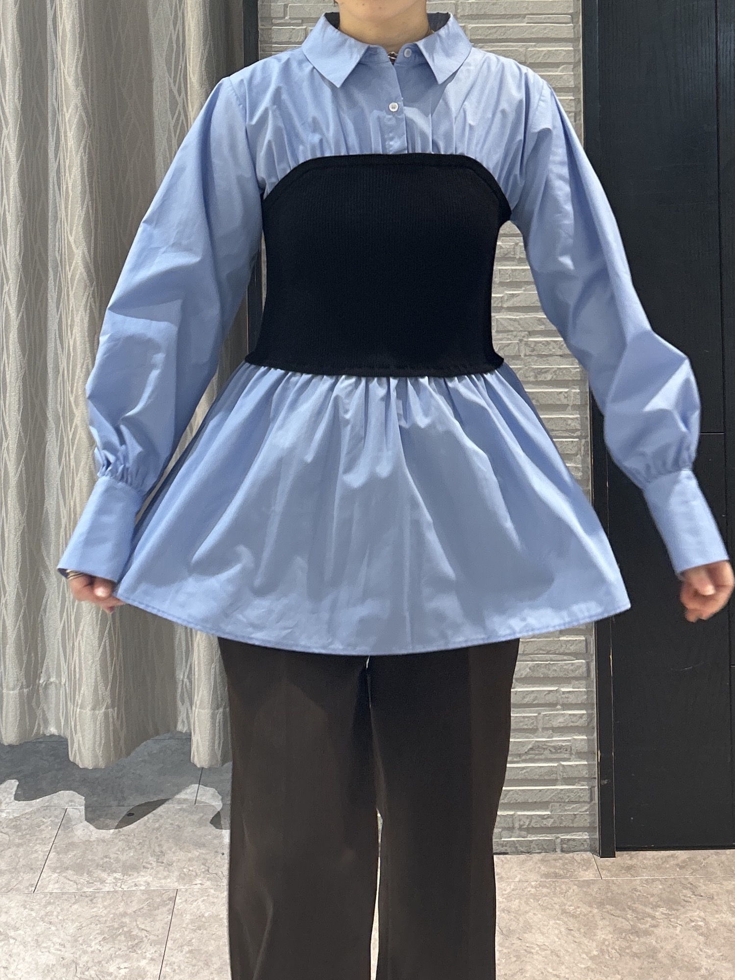 ga_riさんの「THE SHOP TK｜【静電気防止】セミワイドパンツ」を使ったコーディネート
