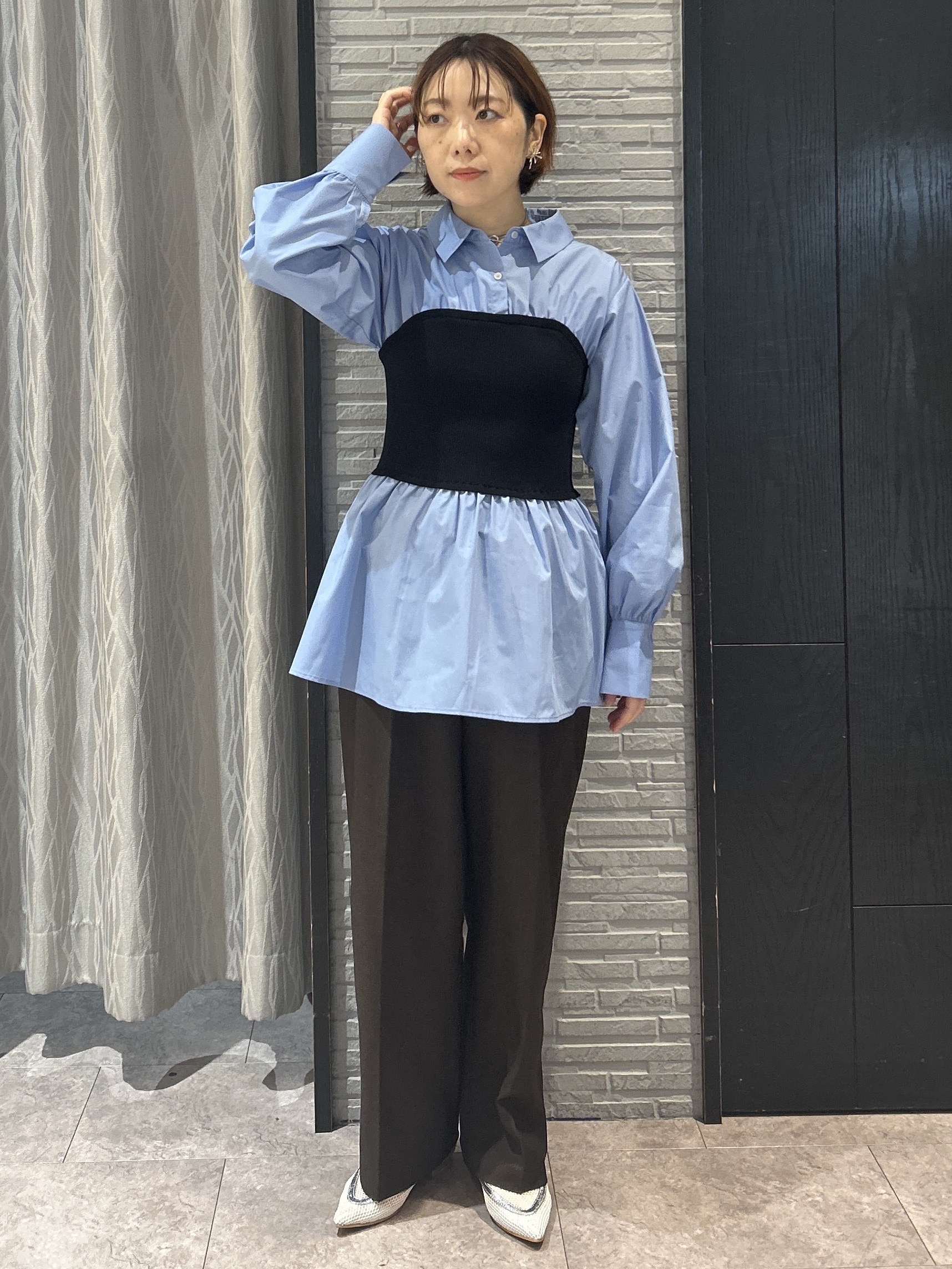 ga_riさんの「THE SHOP TK｜【静電気防止】セミワイドパンツ」を使ったコーディネート