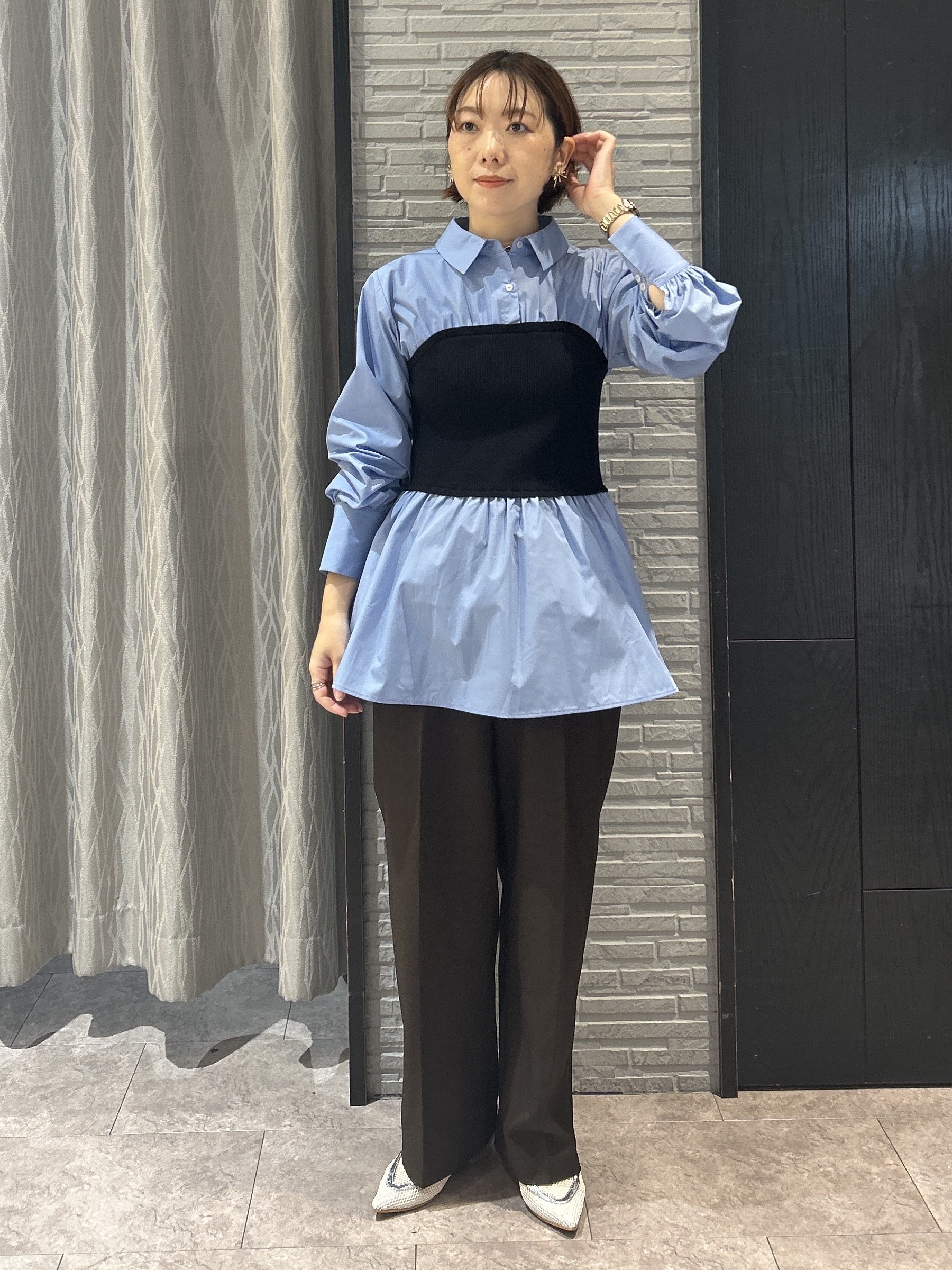 ga_riさんの「THE SHOP TK｜【静電気防止】セミワイドパンツ」を使ったコーディネート