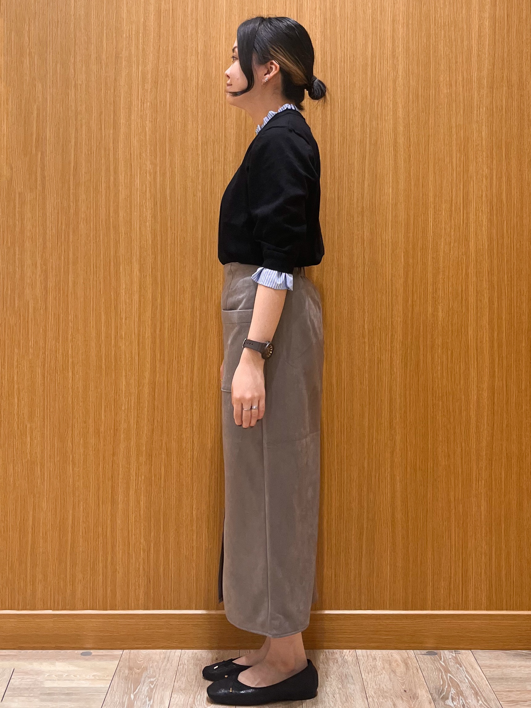 aさんの「OPAQUE.CLIP｜【UVケア／遮熱性】フリルドッキングニット《洗濯機OK》」を使ったコーディネート