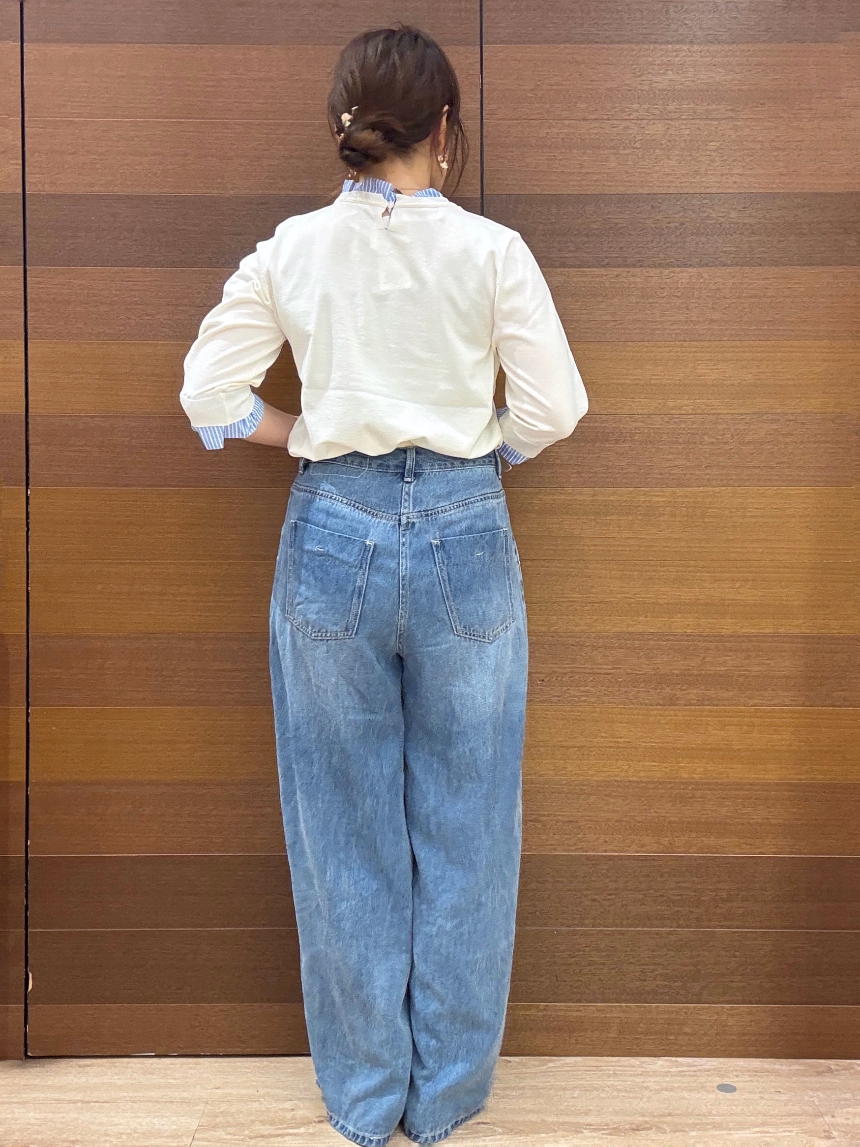 maichiさんの「OPAQUE.CLIP｜【UVケア／遮熱性】フリルドッキングニット《洗濯機OK》」を使ったコーディネート