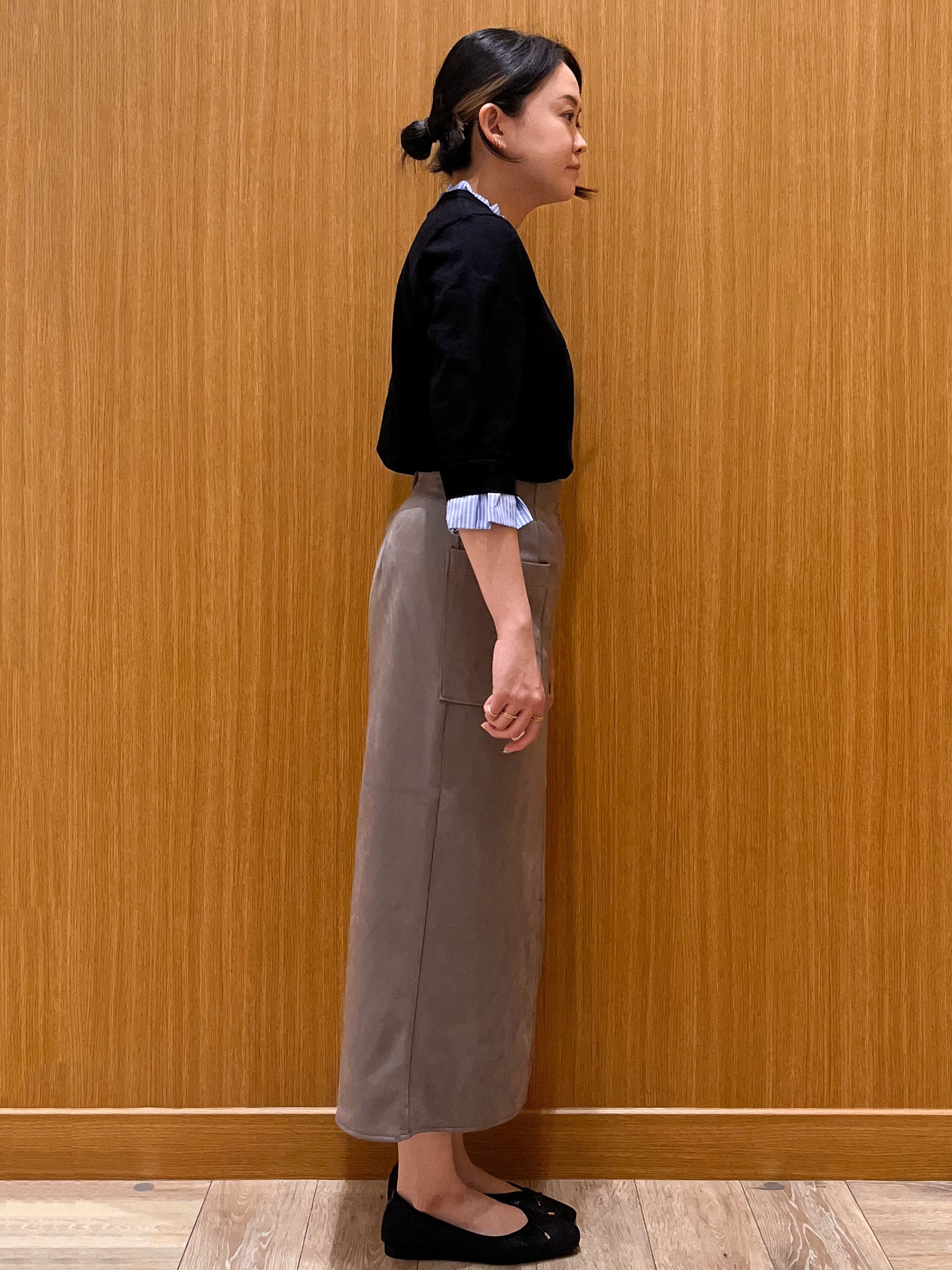 aさんの「OPAQUE.CLIP｜【UVケア／遮熱性】フリルドッキングニット《洗濯機OK》」を使ったコーディネート