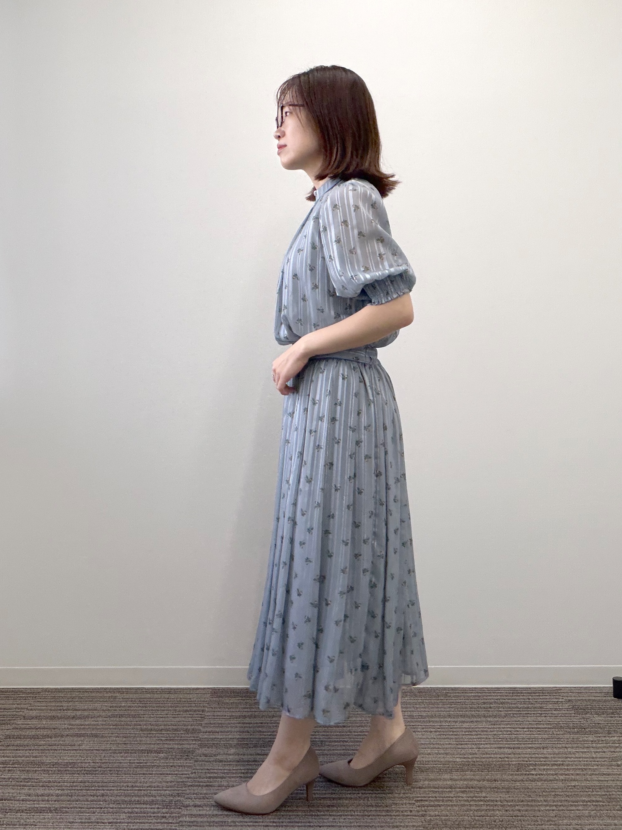 saoriさんの「<Philly chocolateコラボ>花柄ブラウス」を使ったコーディネート