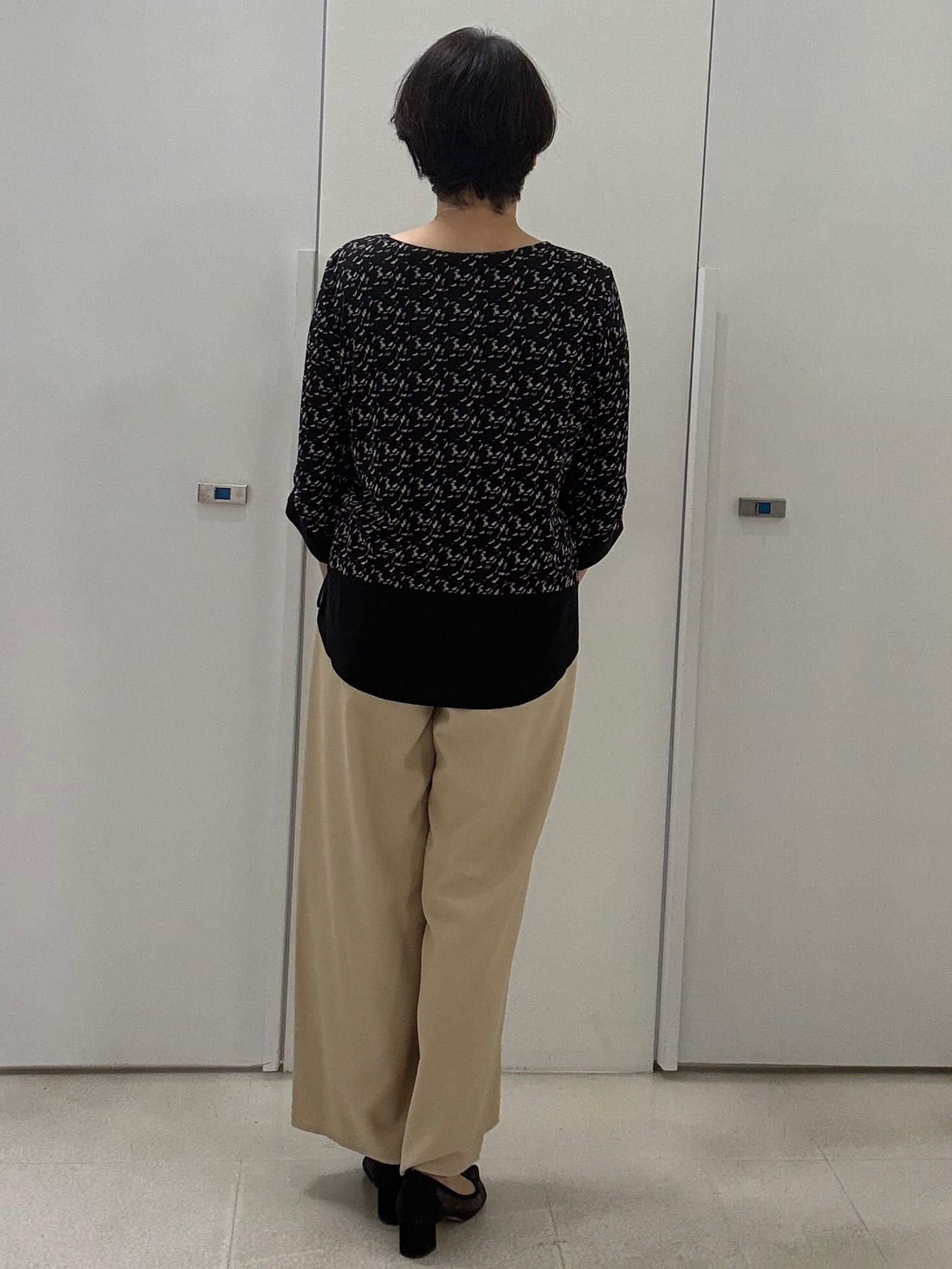 hIさんの「COUP DE CHANCE｜【手洗い可／日本製】スムースジャージ七分袖カットソー」を使ったコーディネート