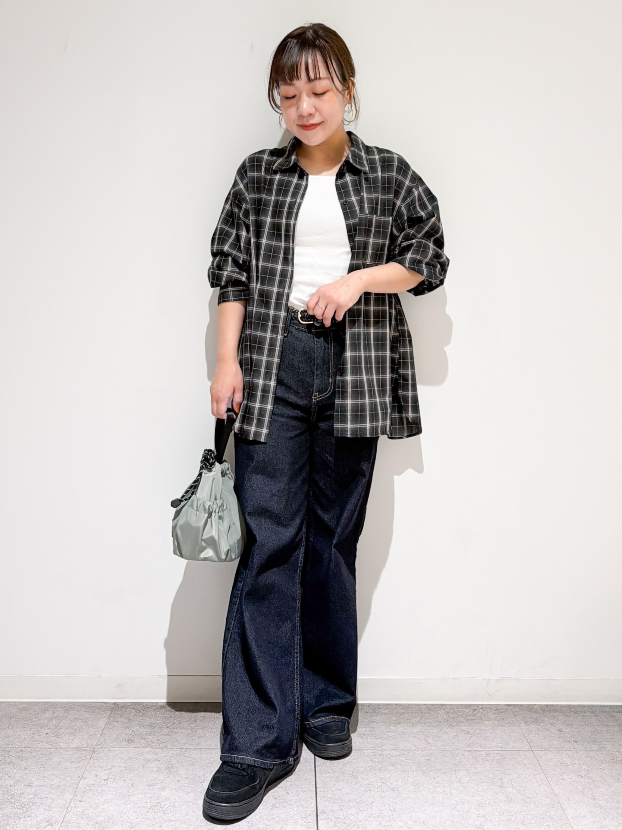 すずママさんの「OPAQUE.CLIP｜チェック柄シャツ【洗濯機OK】」を使ったコーディネート