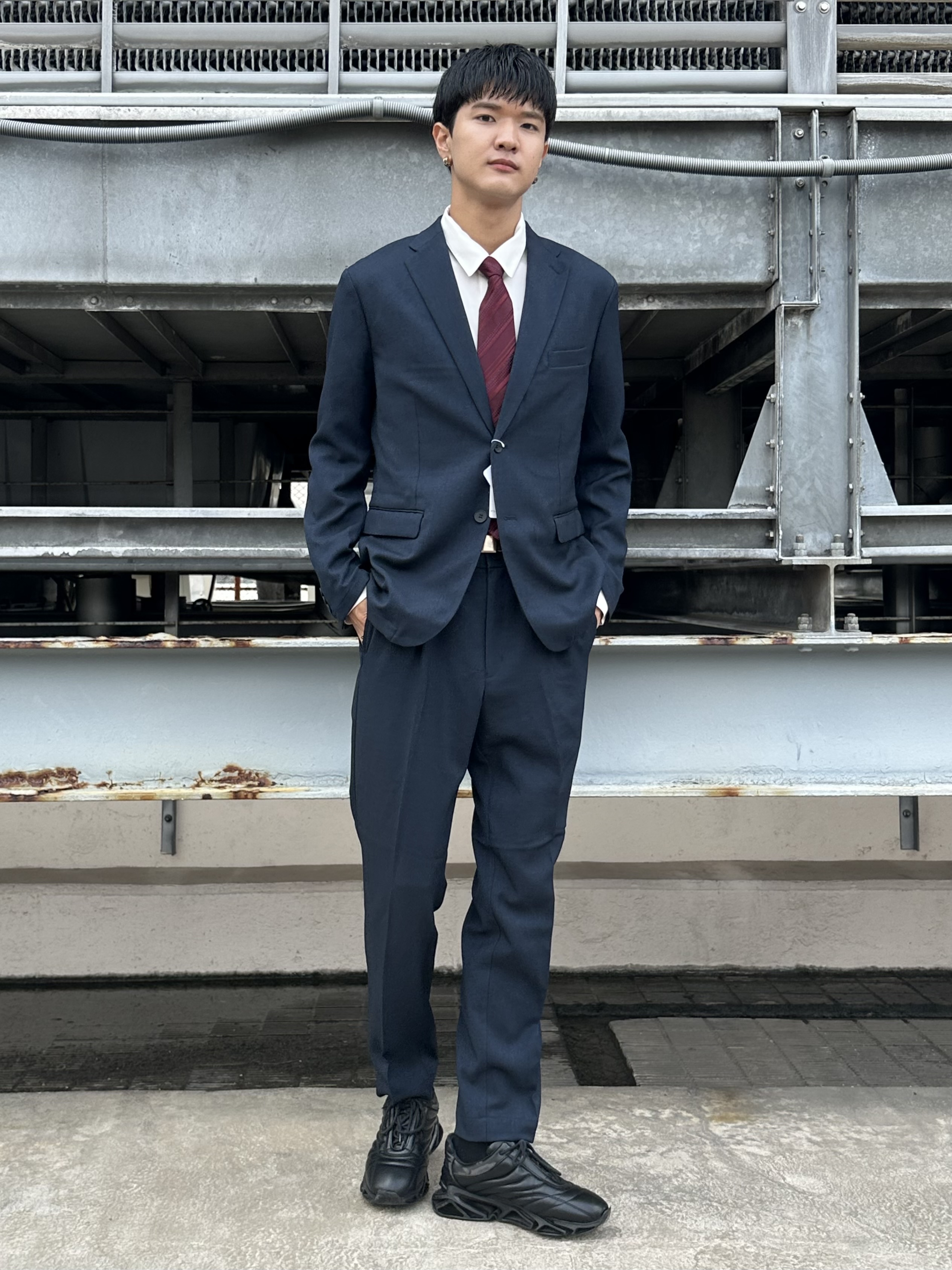 KOHEIさんの「tk.TAKEO KIKUCHI｜【牛革】スクエアバックルベルト」を使ったコーディネート