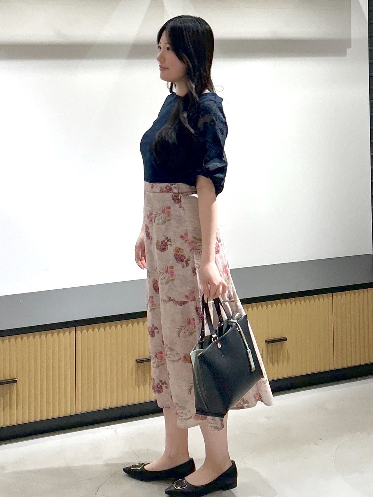 sayaさんの「OPAQUE.CLIP｜【接触冷感／UVケア】ジャカードドッキングスリーブトップス《洗濯機OK》」を使ったコーディネート