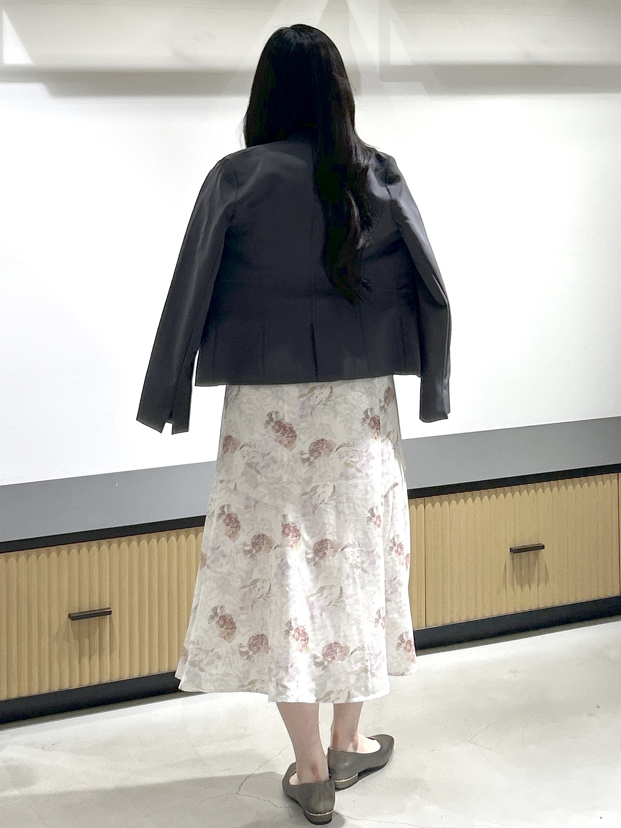 sayaさんの「OPAQUE.CLIP｜【防シワ】セットアップ可 ダブルクロスノーカラージャケット《洗濯機OK／イージーアイロン／ストレッチ」を使ったコーディネート