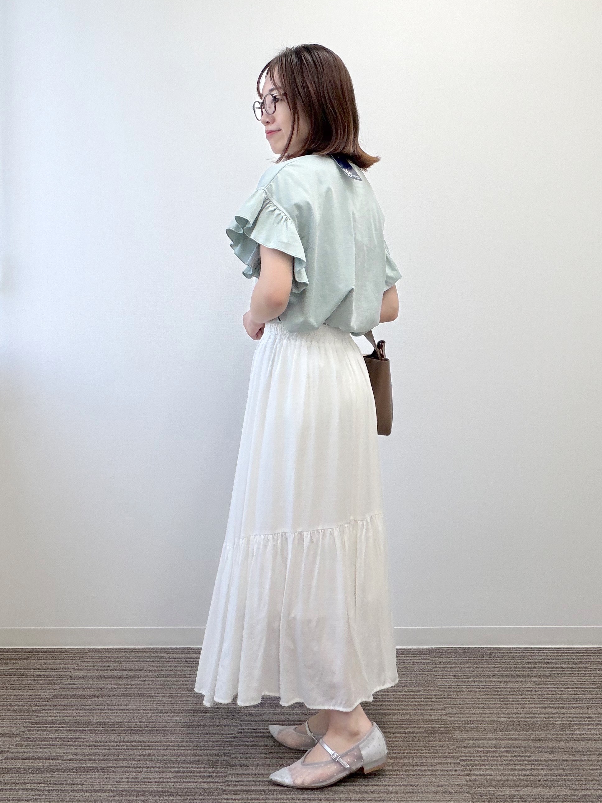 saoriさんの「<Philly chocolateコラボ>リボンTシャツ」を使ったコーディネート