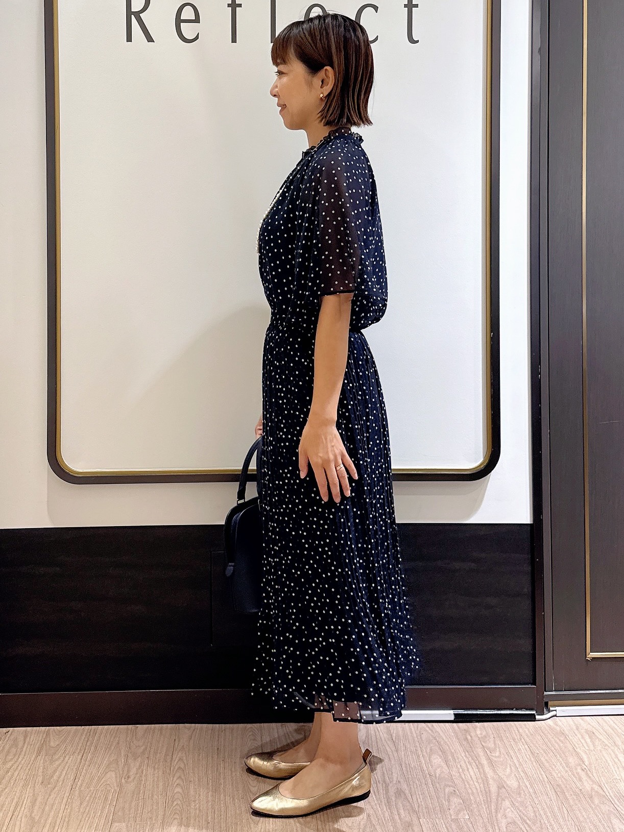 nekoさんの「Reflect｜【セットアップ／手洗い可】ドット柄シアーブラウス」を使ったコーディネート