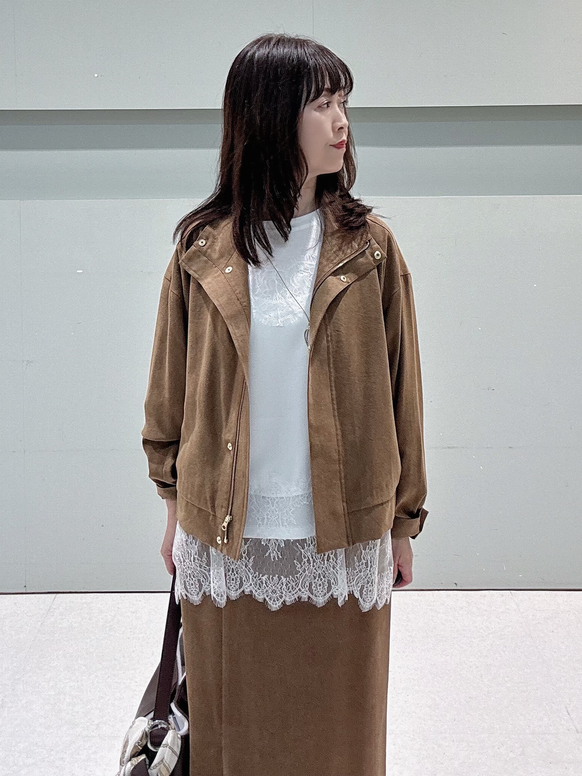 makiさんの「UNTITLED｜【セットアップ可】スエードライクブルゾン」を使ったコーディネート