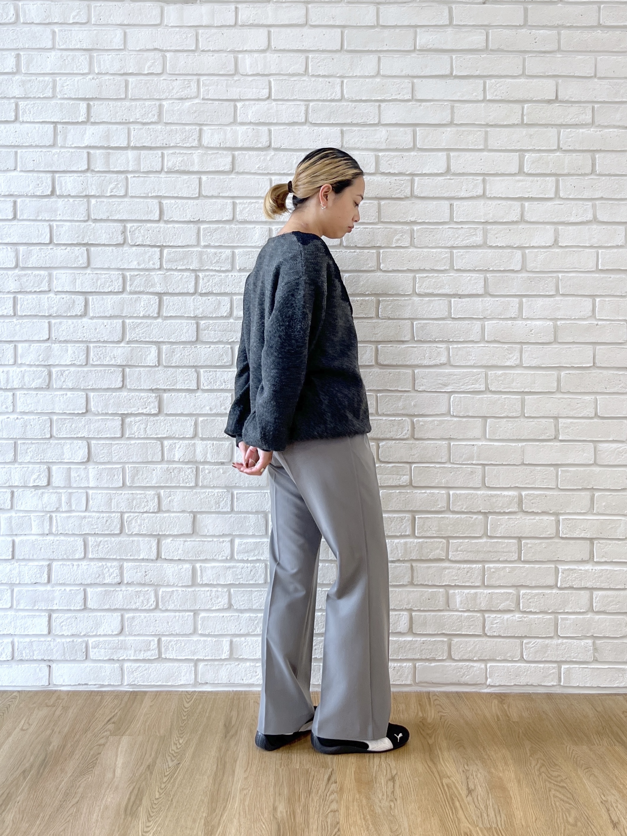 Harukaさんの「INDIVI｜Comfy Set Up｜イージーストレートワイドパンツ【セットアップ対応／通勤／カセット服】」を使ったコーディネート