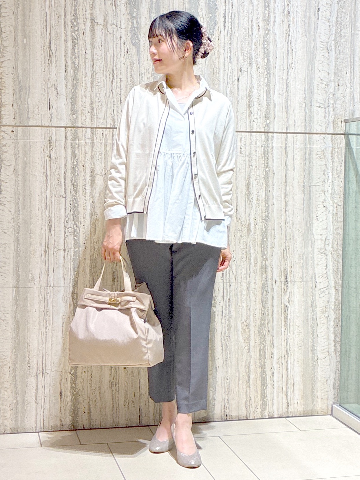  beni_gingerさんの「Reflect｜【レイヤードにおすすめ◎】ペプラムデザインシャツ」を使ったコーディネート
