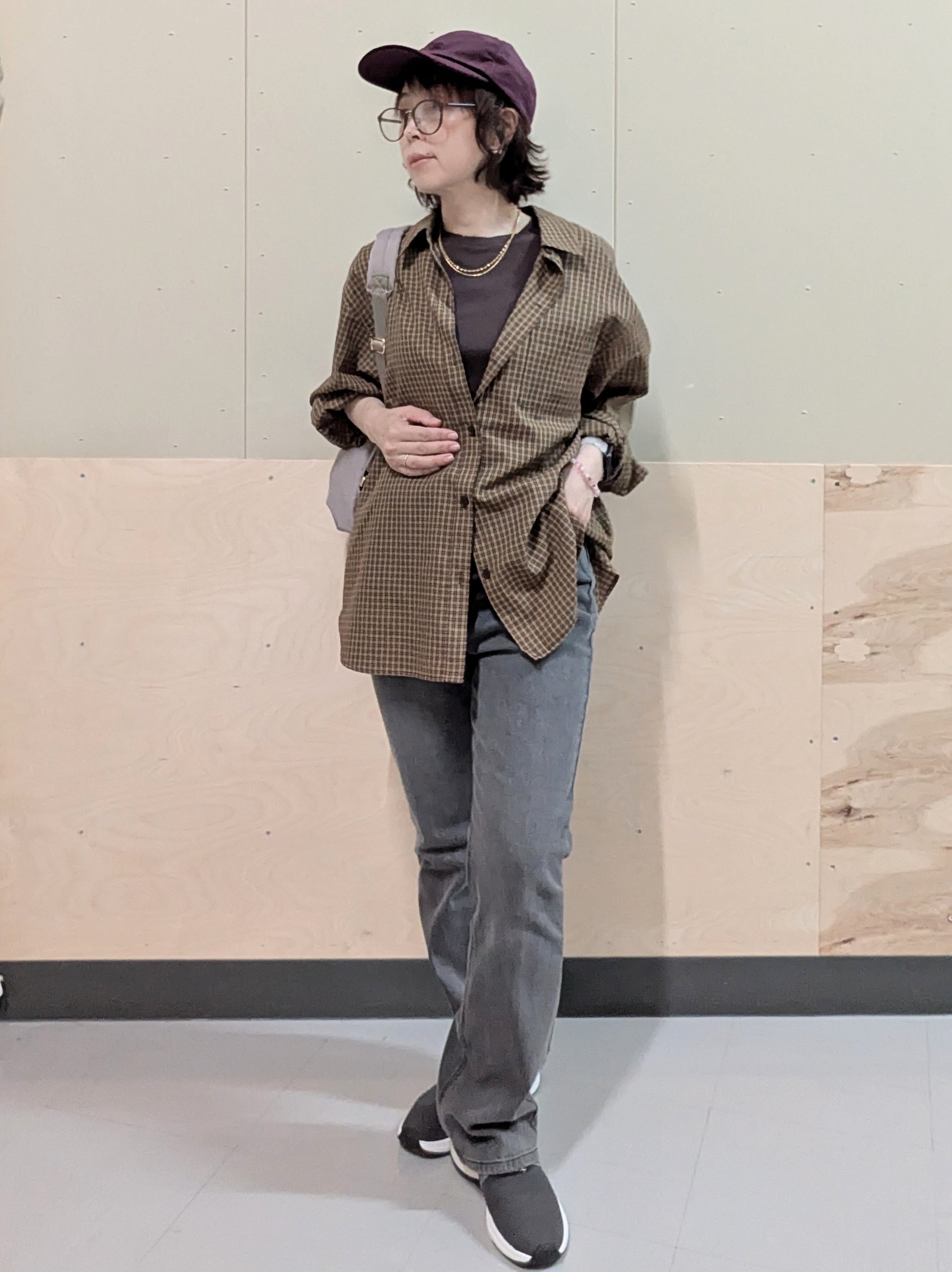 mamさんの「OPAQUE.CLIP｜チェック柄シャツ【洗濯機OK】」を使ったコーディネート
