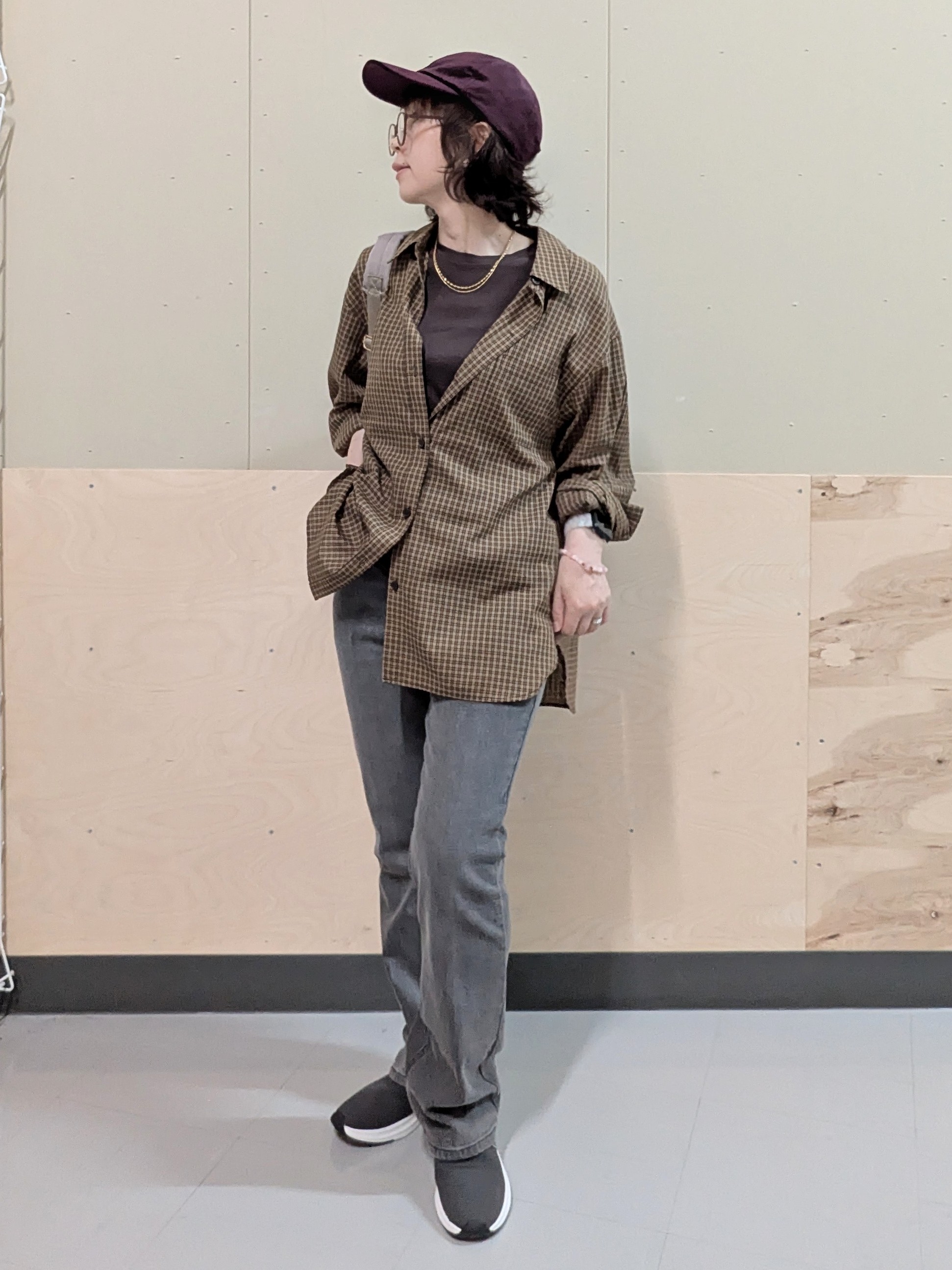 mamさんの「OPAQUE.CLIP｜チェック柄シャツ【洗濯機OK】」を使ったコーディネート
