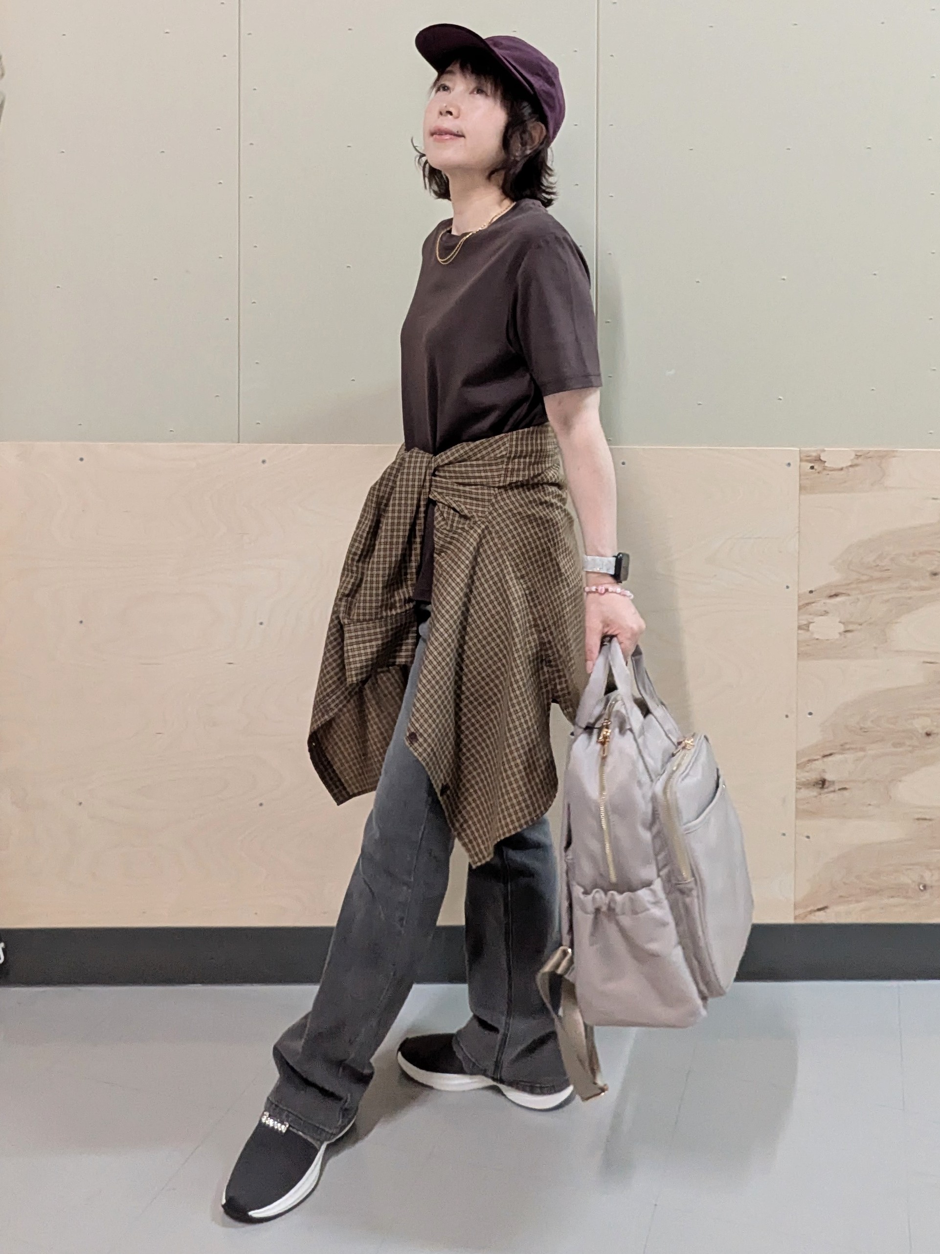 mamさんの「OPAQUE.CLIP｜チェック柄シャツ【洗濯機OK】」を使ったコーディネート