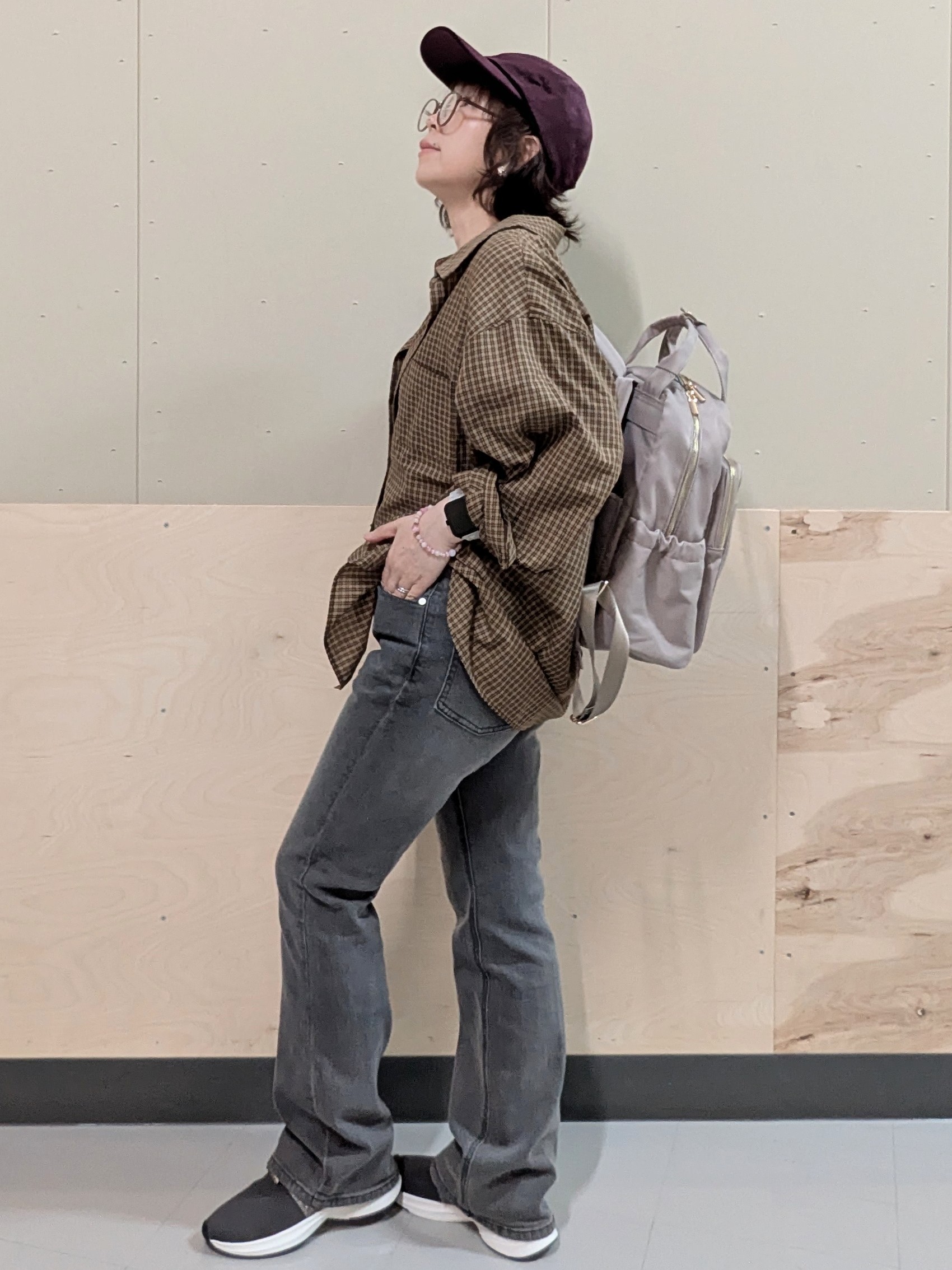 mamさんの「OPAQUE.CLIP｜チェック柄シャツ【洗濯機OK】」を使ったコーディネート