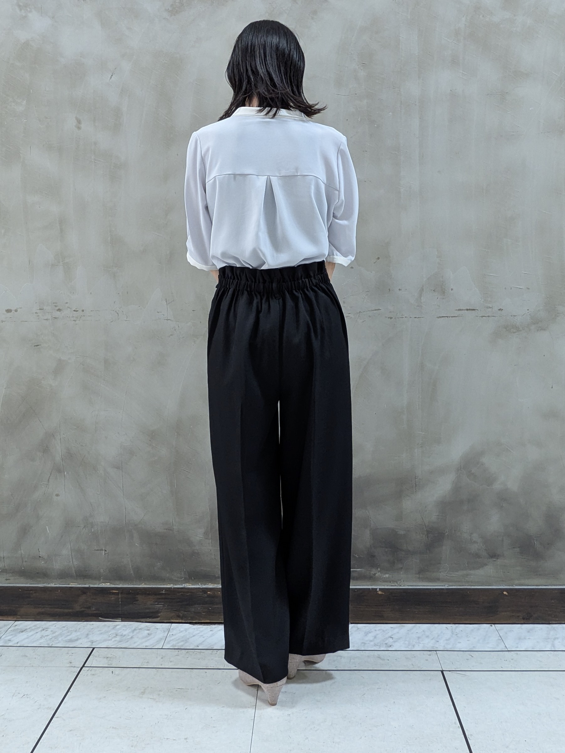 shioさんの「grove｜【洗濯機OK/シワになりにくい】1枚で華やぐ配色ボウタイブラウス」を使ったコーディネート
