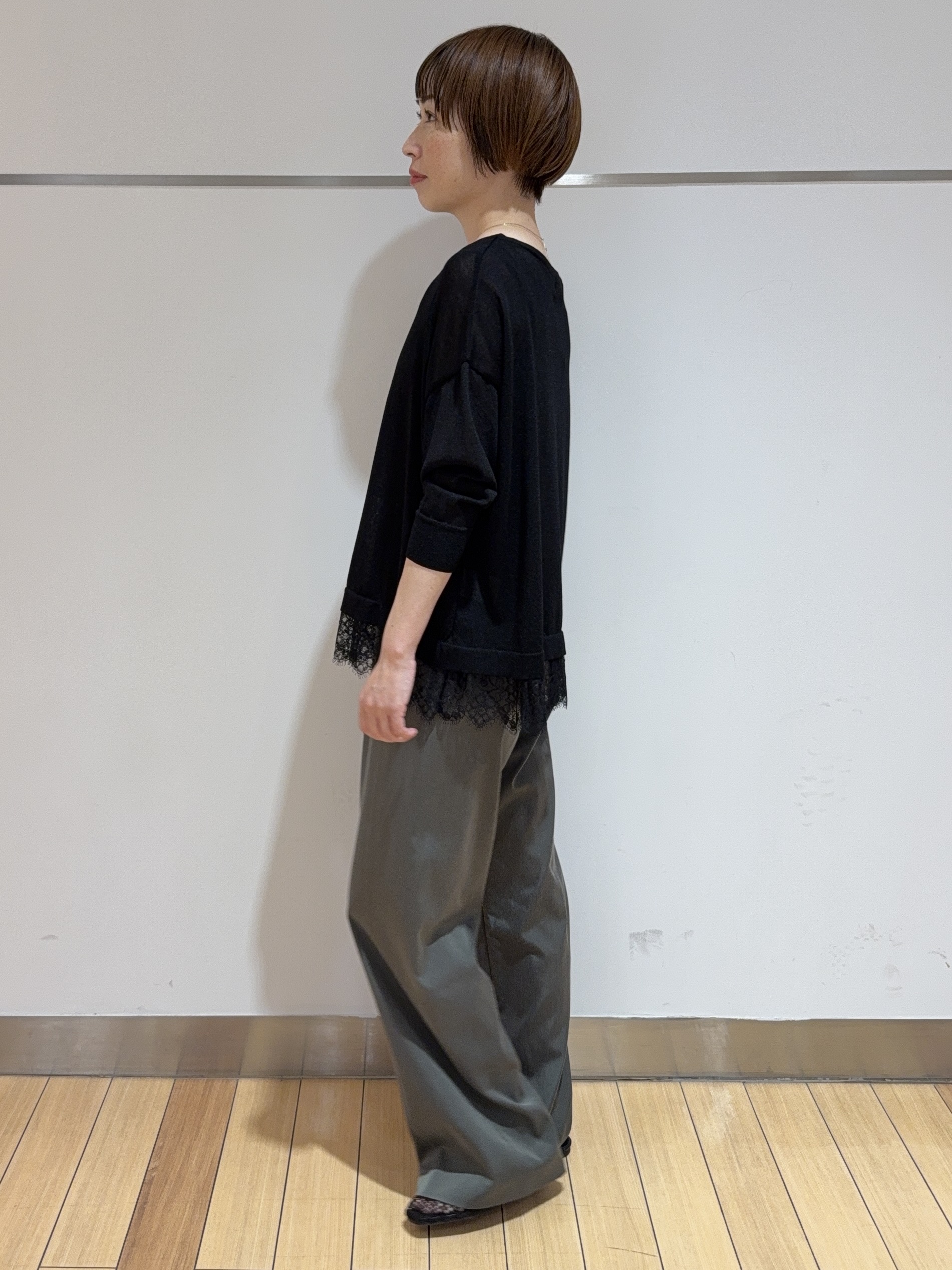 あやさんの「UNTITLED｜レースドッキングニットプルオーバー」を使ったコーディネート