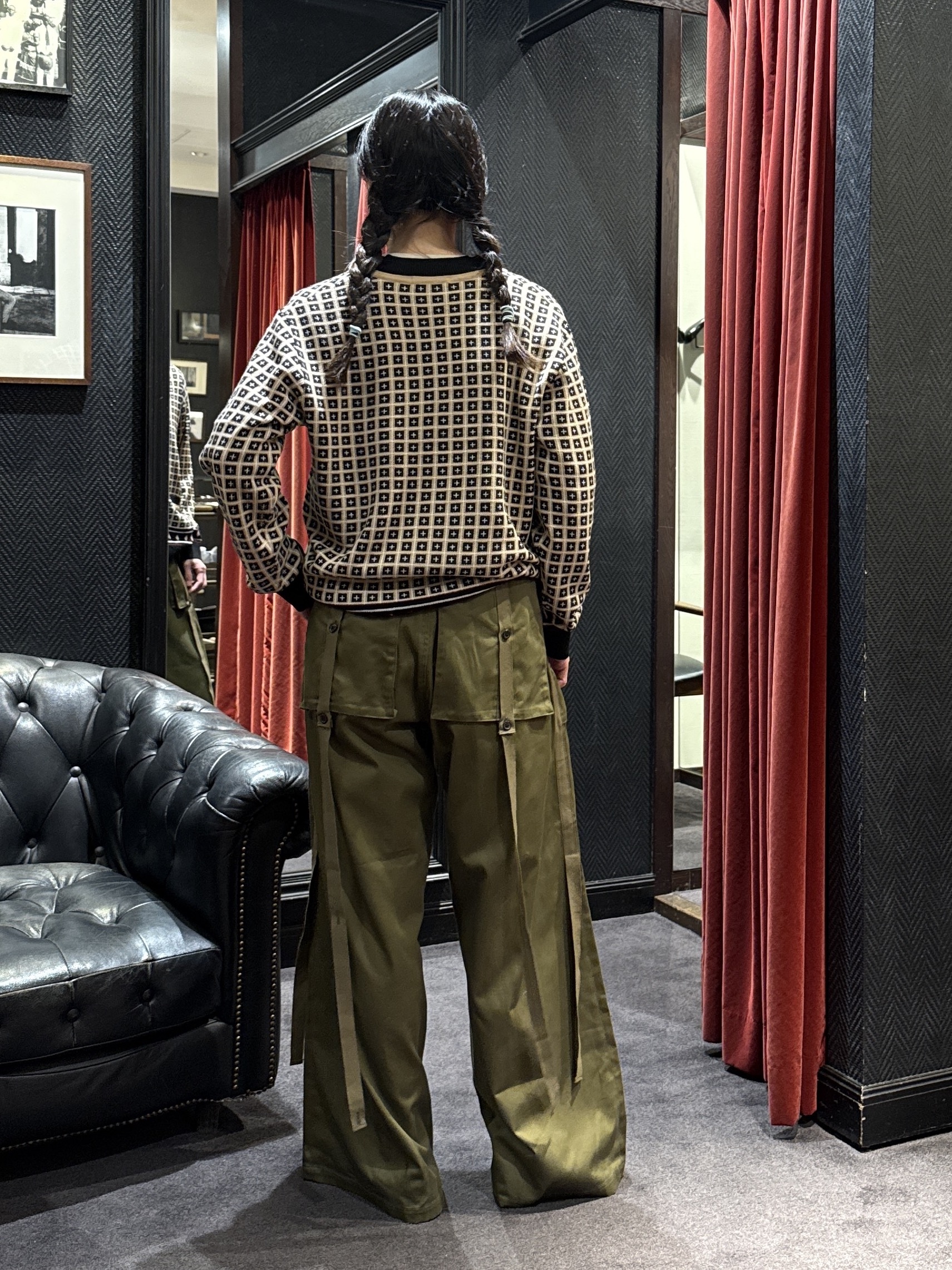 神野（jinno）さんの「TAKEO KIKUCHI｜【BOWLER HAT LABEL】ジオメトリック柄カーディガン」を使ったコーディネート