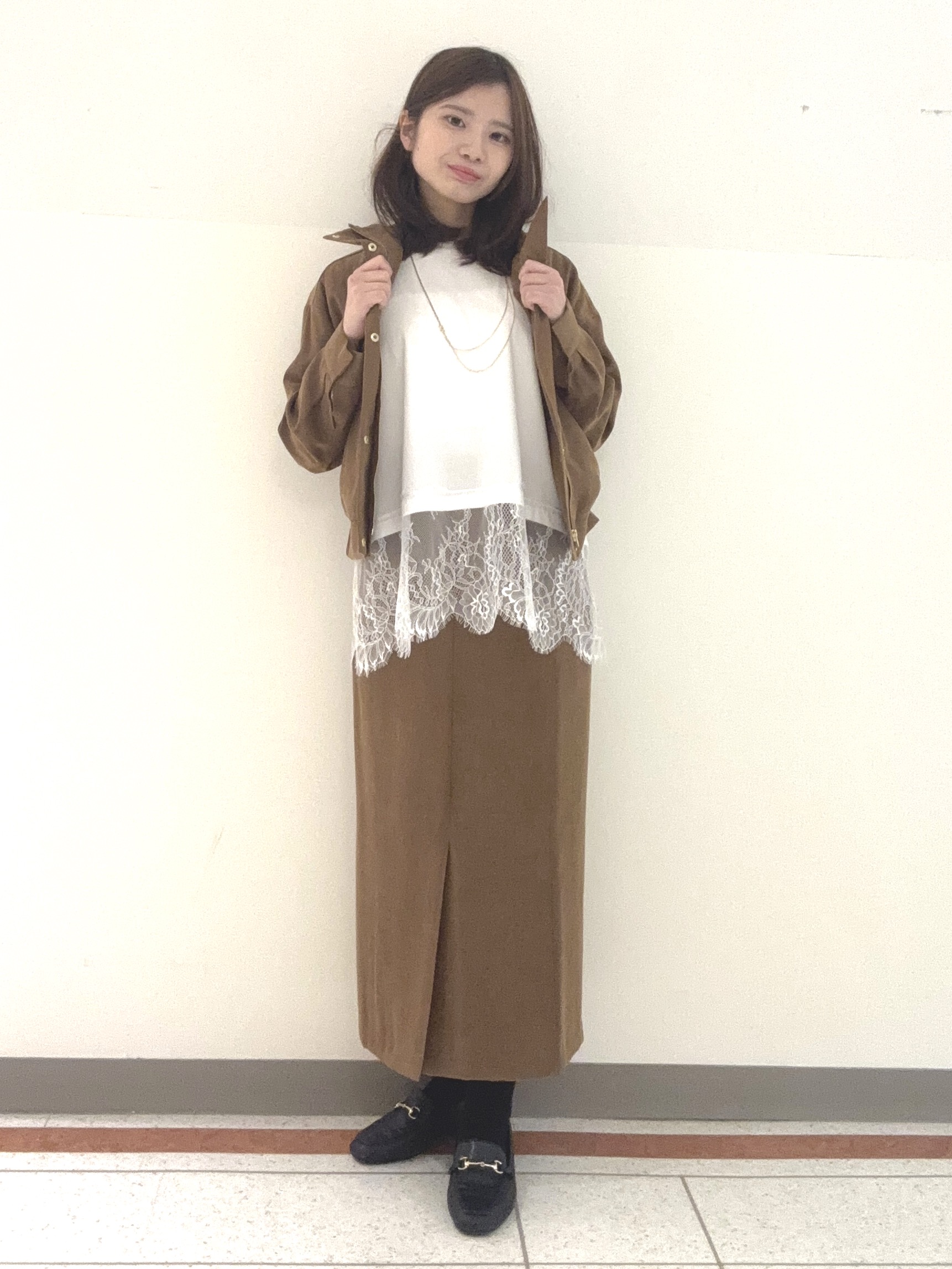 伊藤愛日圭さんの「UNTITLED｜【セットアップ可/秋ジャケット】スエードライクブルゾン」を使ったコーディネート
