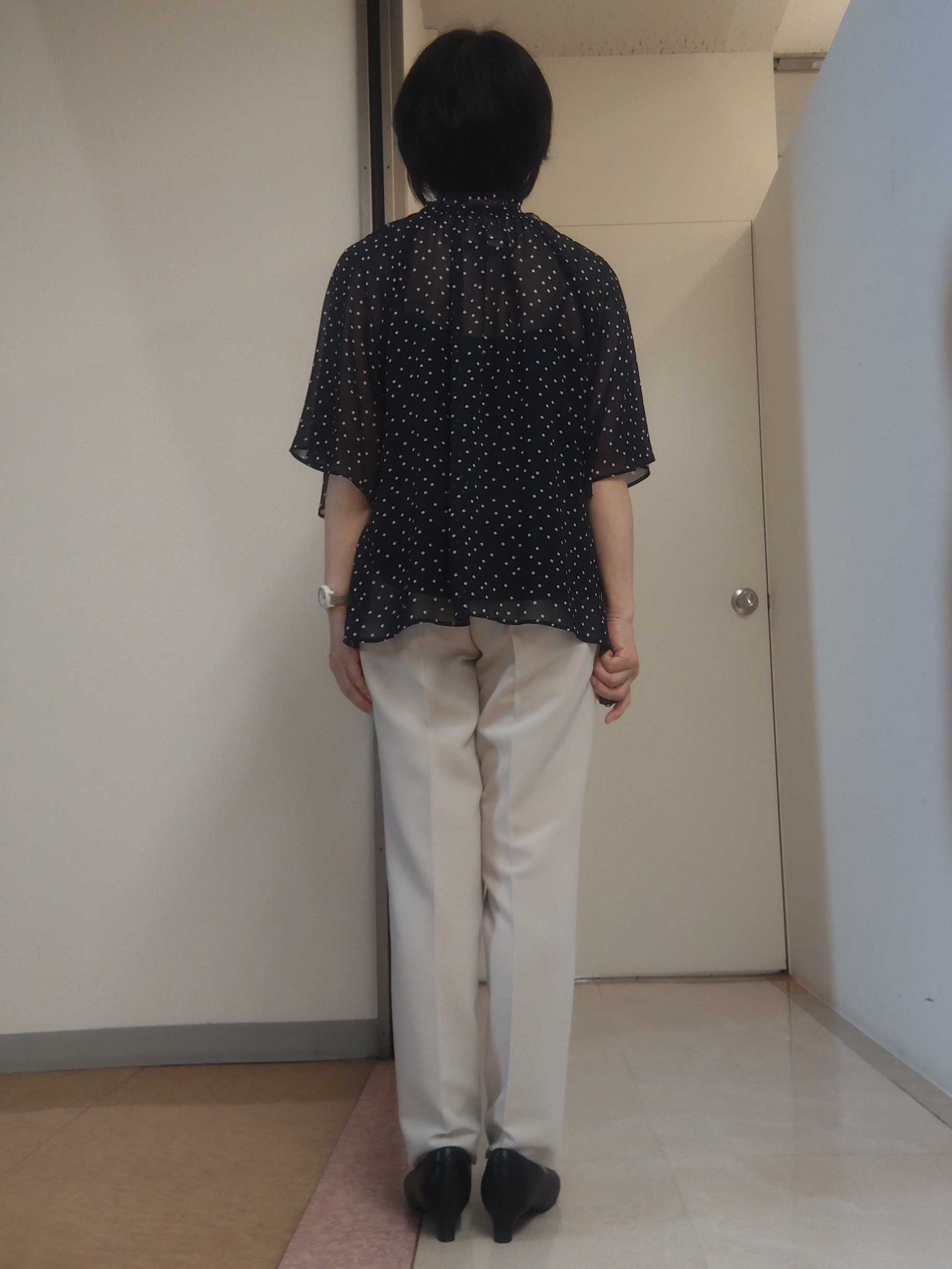 tokuさんの「Reflect｜【セットアップ／手洗い可】ドット柄シアーブラウス」を使ったコーディネート