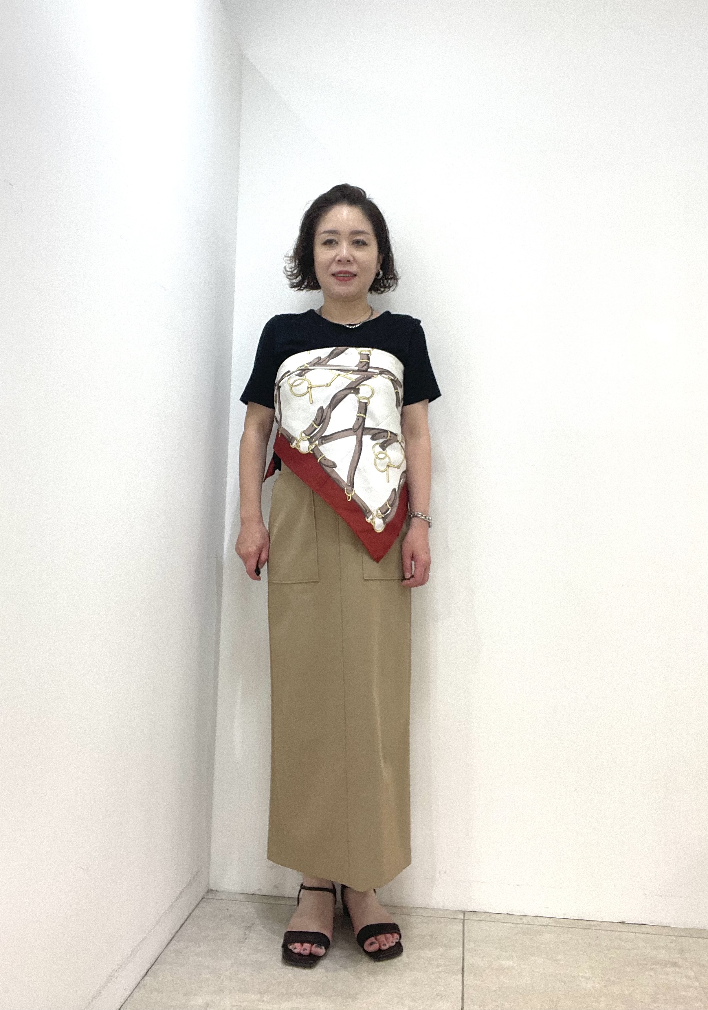 Wachiさんの「UNTITLED｜【洗える／体型カバー】ライトデニム ワークシャツ」を使ったコーディネート