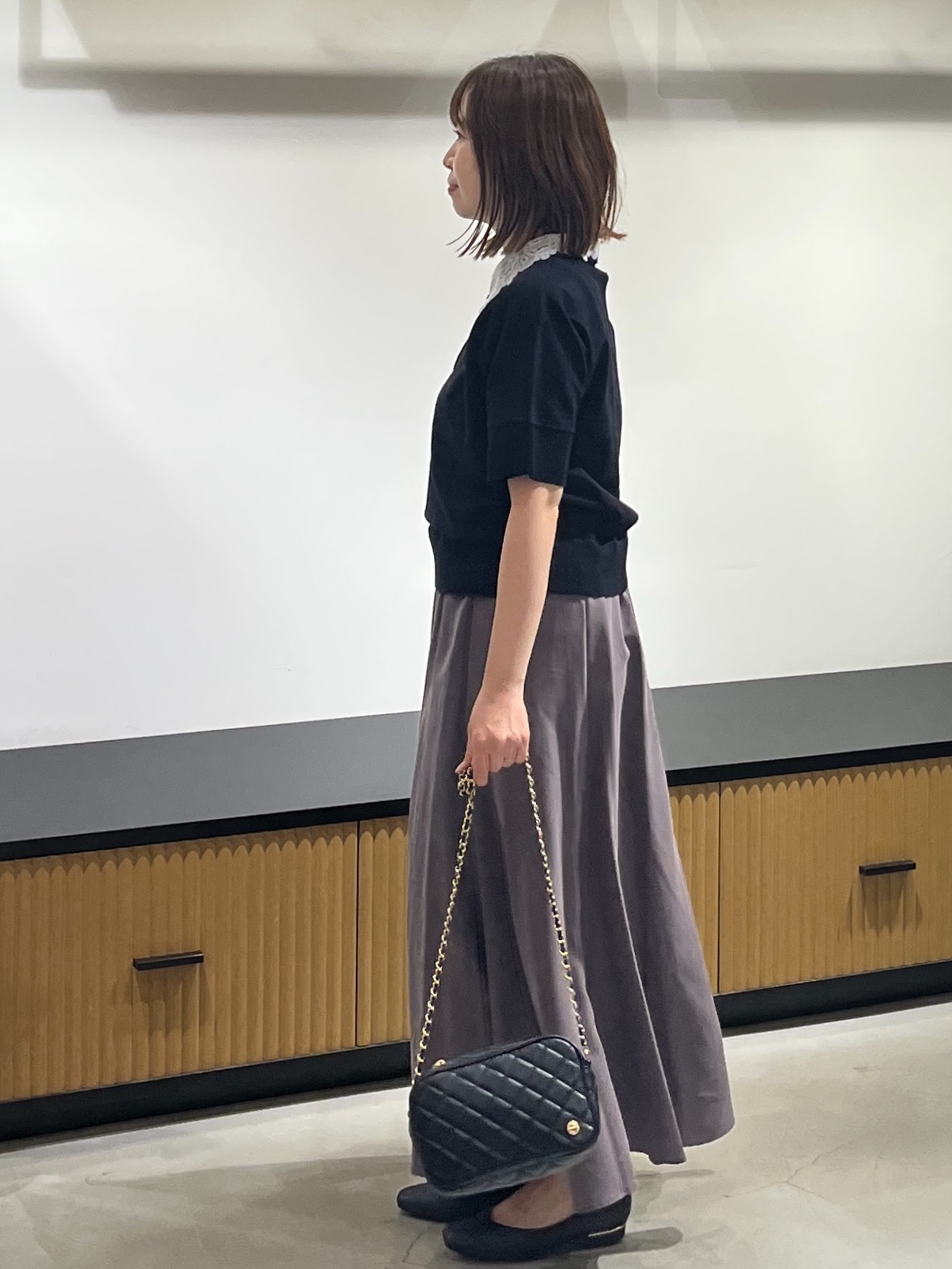 mikiさんの「OPAQUE.CLIP｜2WAY衿ドッキングニット《洗濯機OK》」を使ったコーディネート