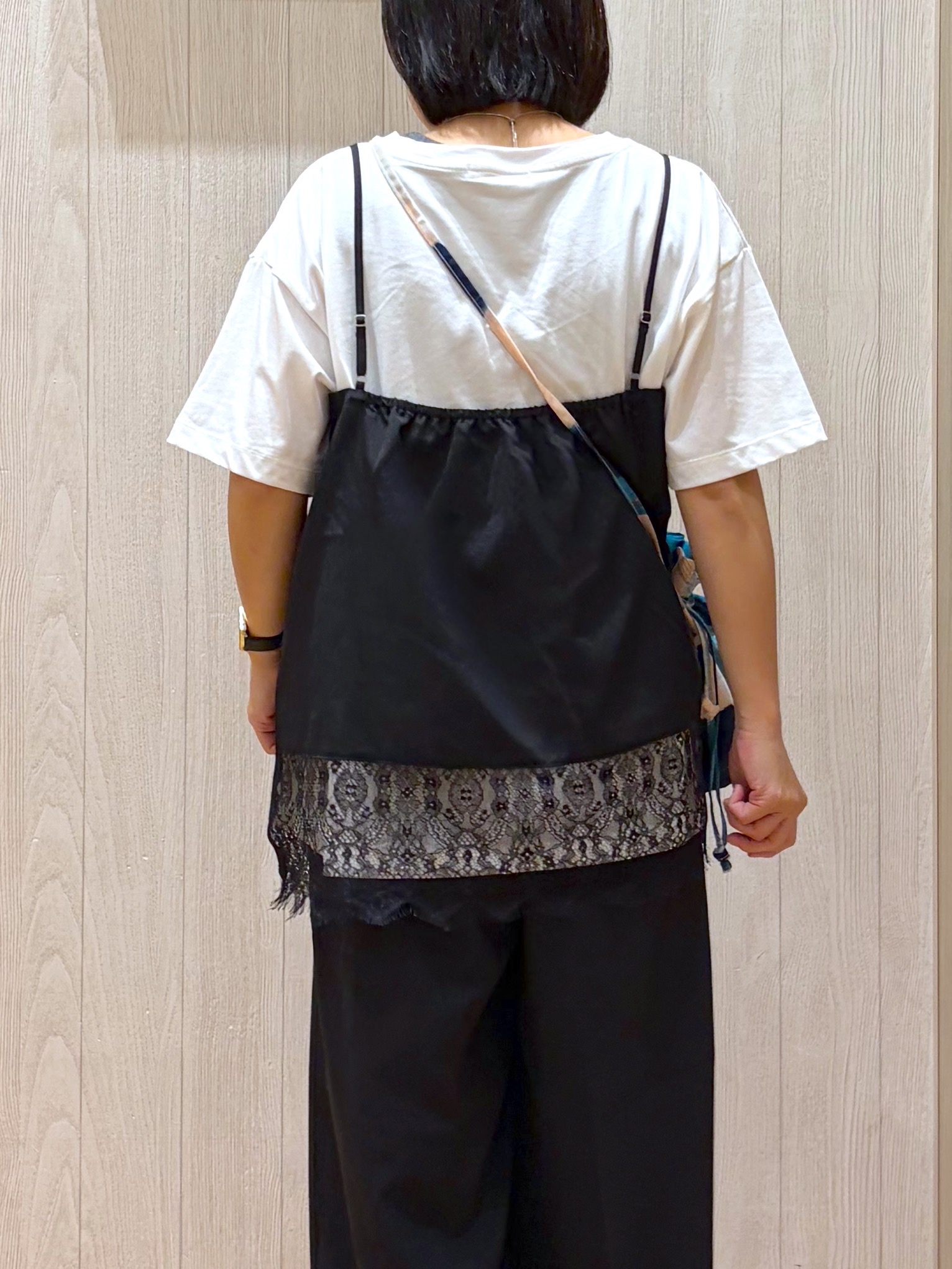 shirayuuuさんの「SHOO･LA･RUE｜【洗濯機可/S-LL】体型カバーしながらこなれ見え。レース付きキャミソール」を使ったコーディネート