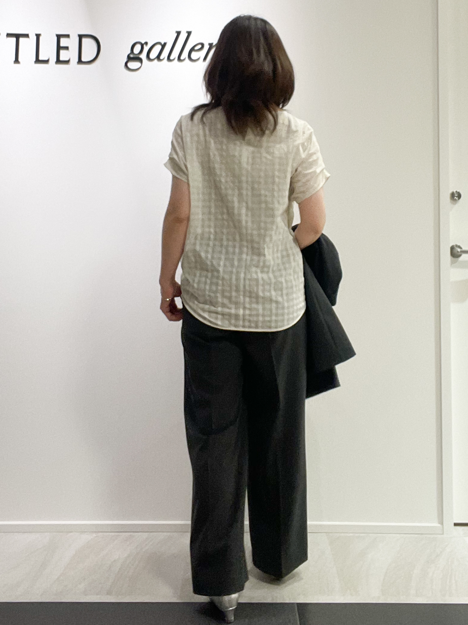 めいさんの「UNTITLED｜【秋めきシャツ/体型カバー】シアーチェックブラウス」を使ったコーディネート