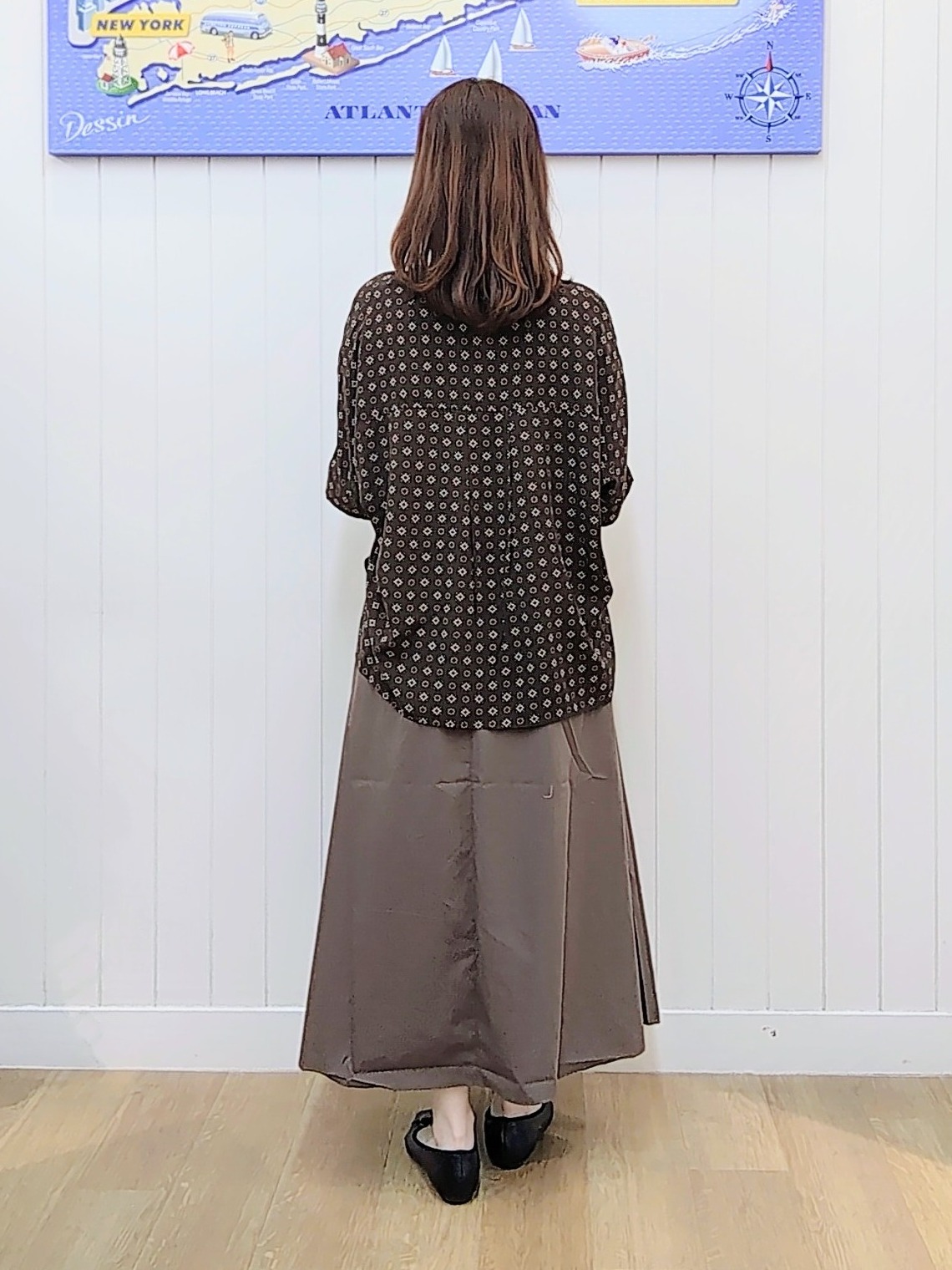 itoさんの「Dessin｜【セットアップ可】小紋柄プリント スキッパーシャツ」を使ったコーディネート