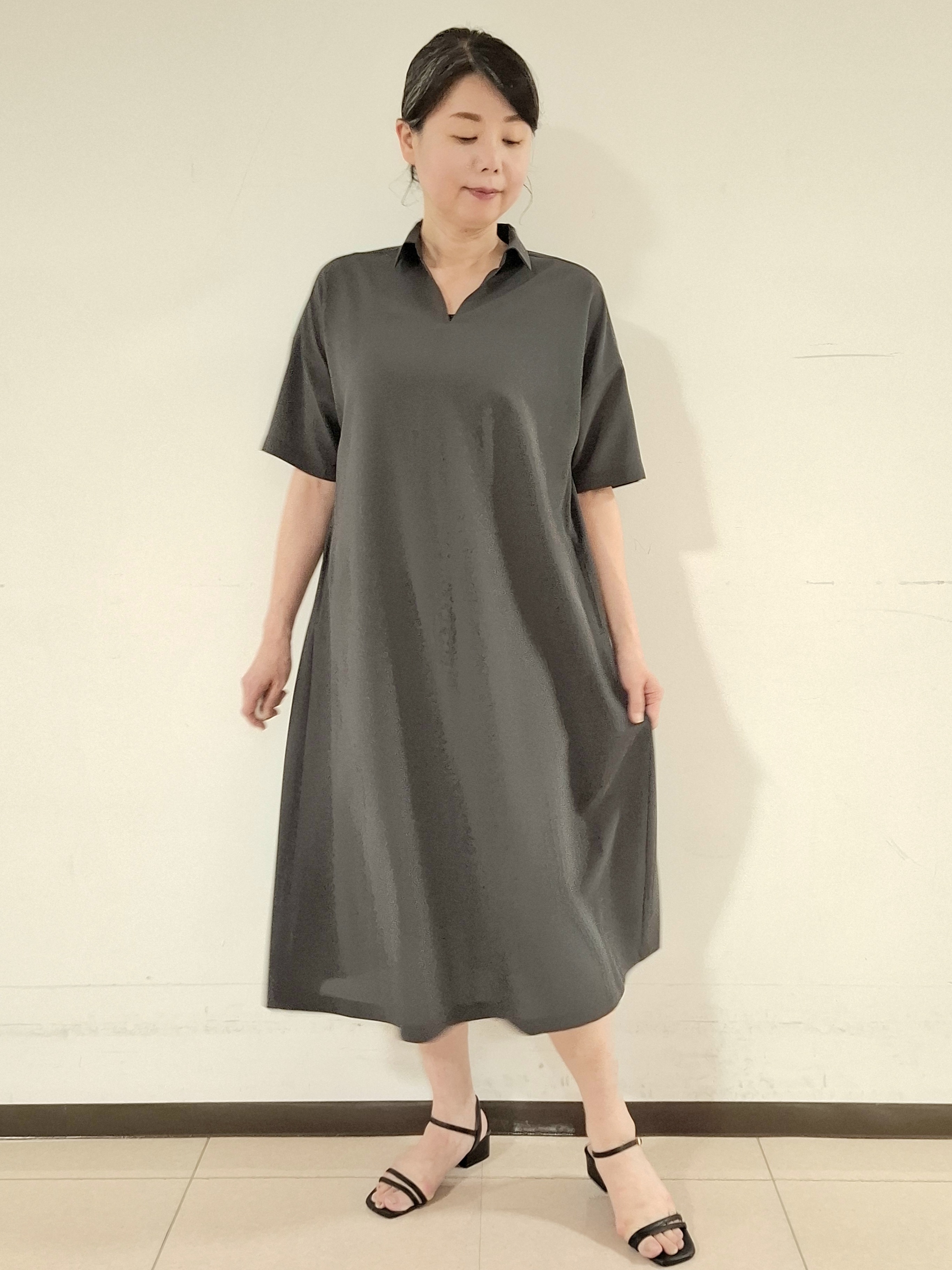 ねぎさんの「UNTITLED｜【残暑も快適/UVカット/接触冷感】エアリークールワンピース」を使ったコーディネート