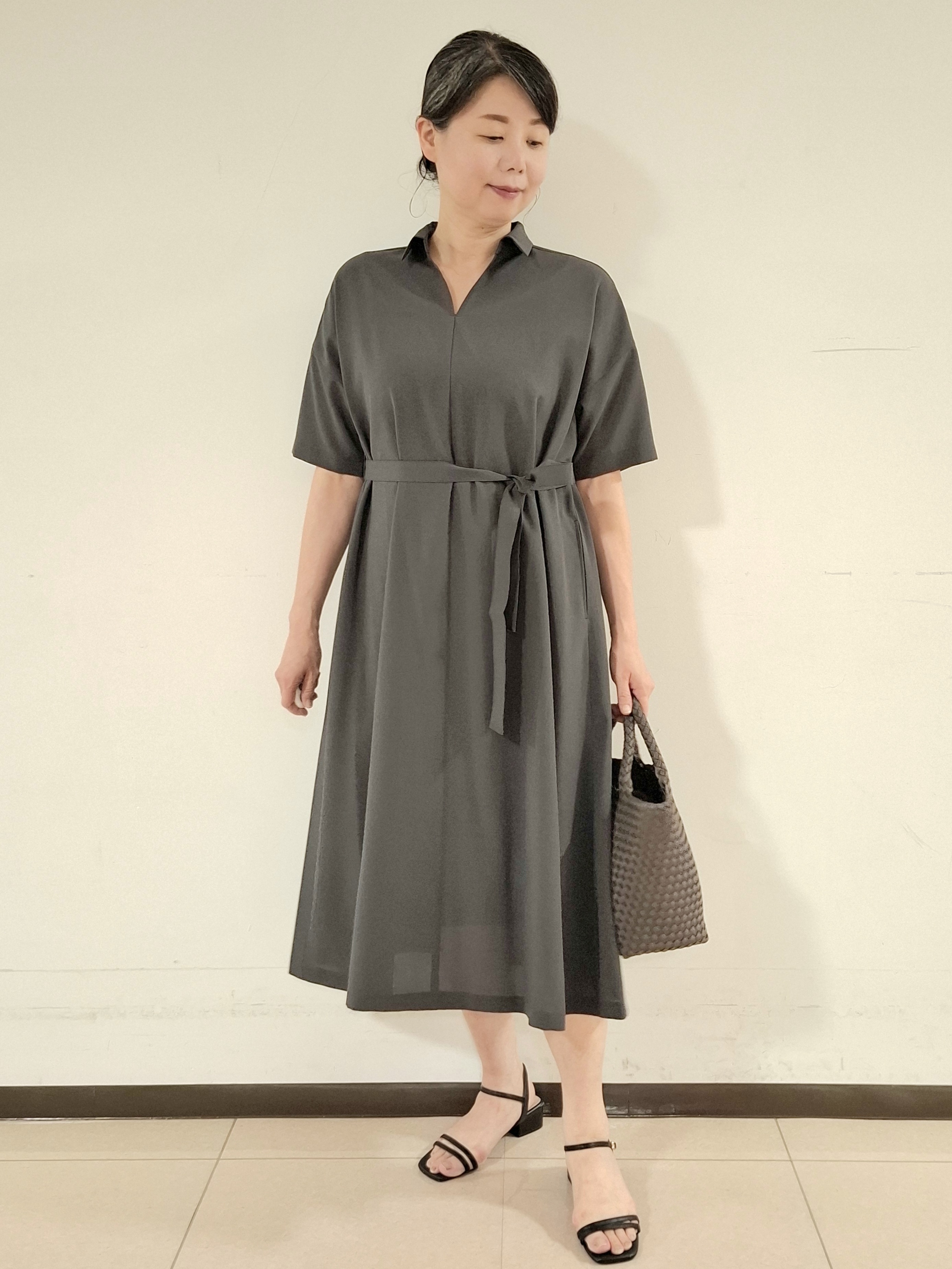 ねぎさんの「UNTITLED｜【残暑も快適/UVカット/接触冷感】エアリークールワンピース」を使ったコーディネート