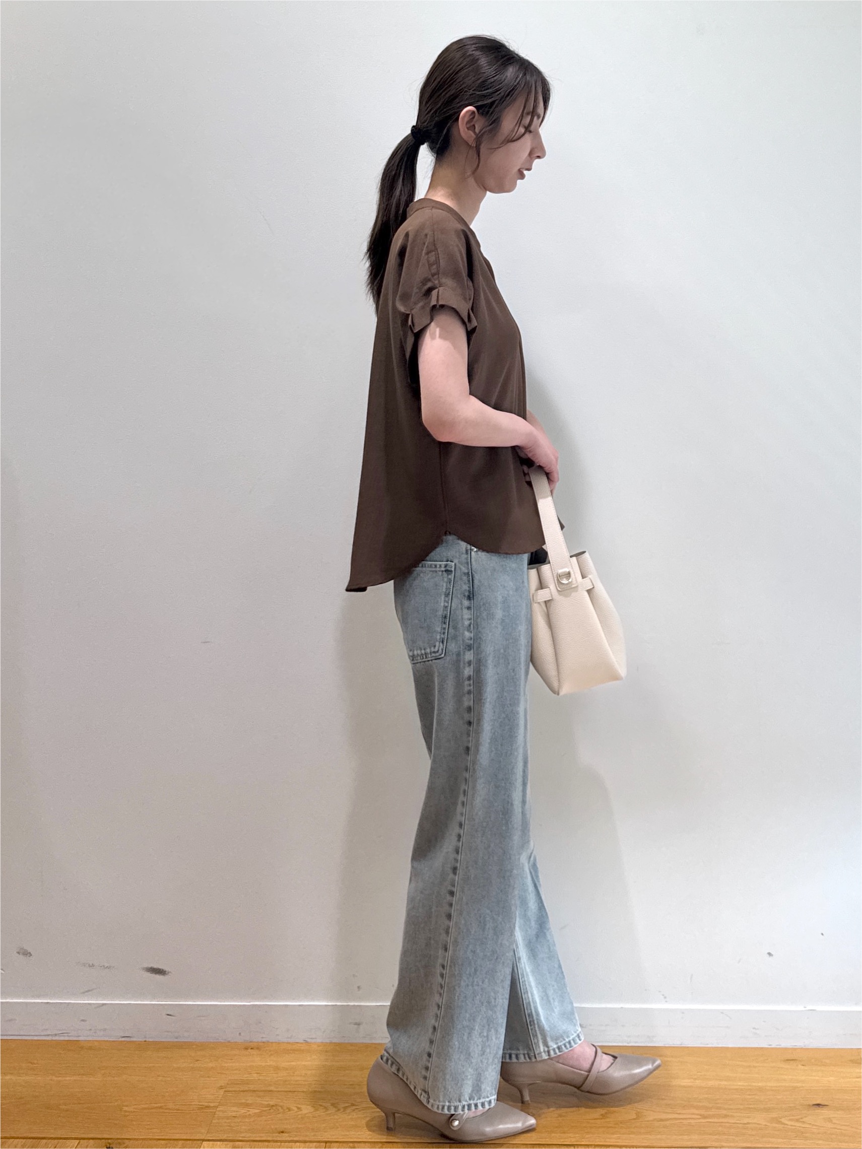 めぐさんの「index｜《丈が選べる》ストレートデニムパンツ【洗濯機洗い可】」を使ったコーディネート