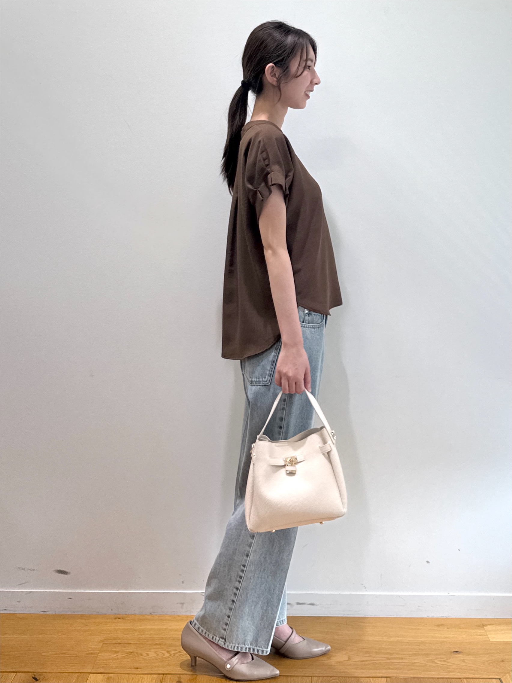 めぐさんの「index｜《丈が選べる》ストレートデニムパンツ【洗濯機洗い可】」を使ったコーディネート