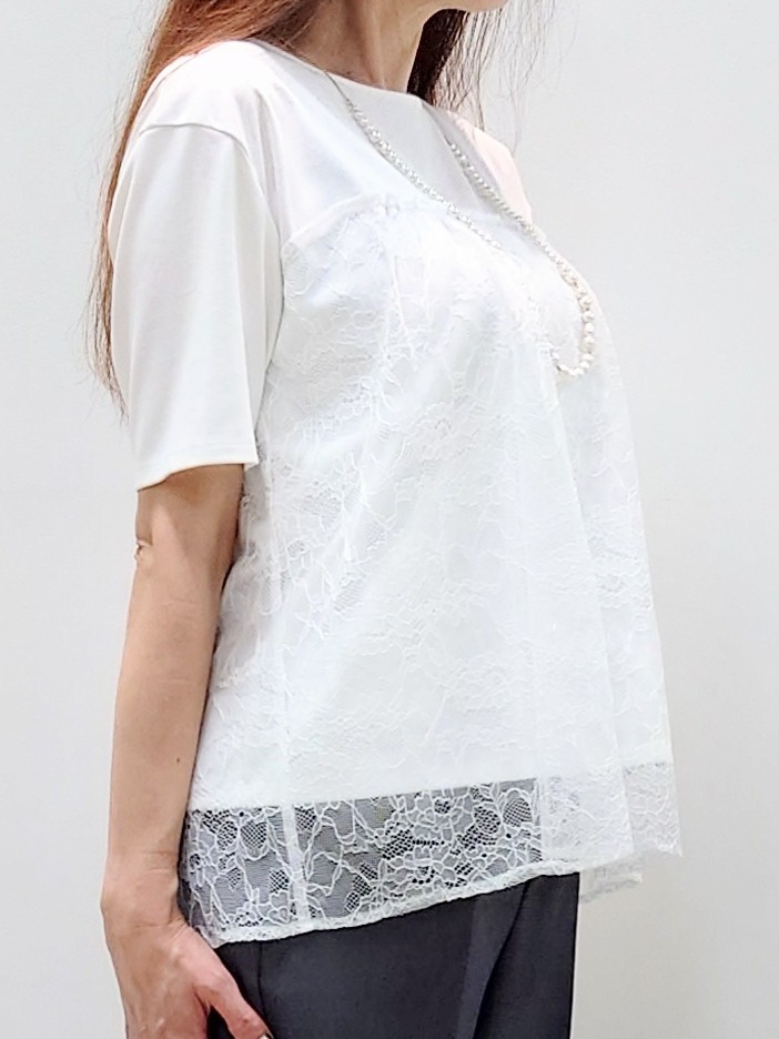 yoshiさんの「Reflect｜【UVカット／接触冷感／手洗い可】ラッセルレースプルオーバー」を使ったコーディネート