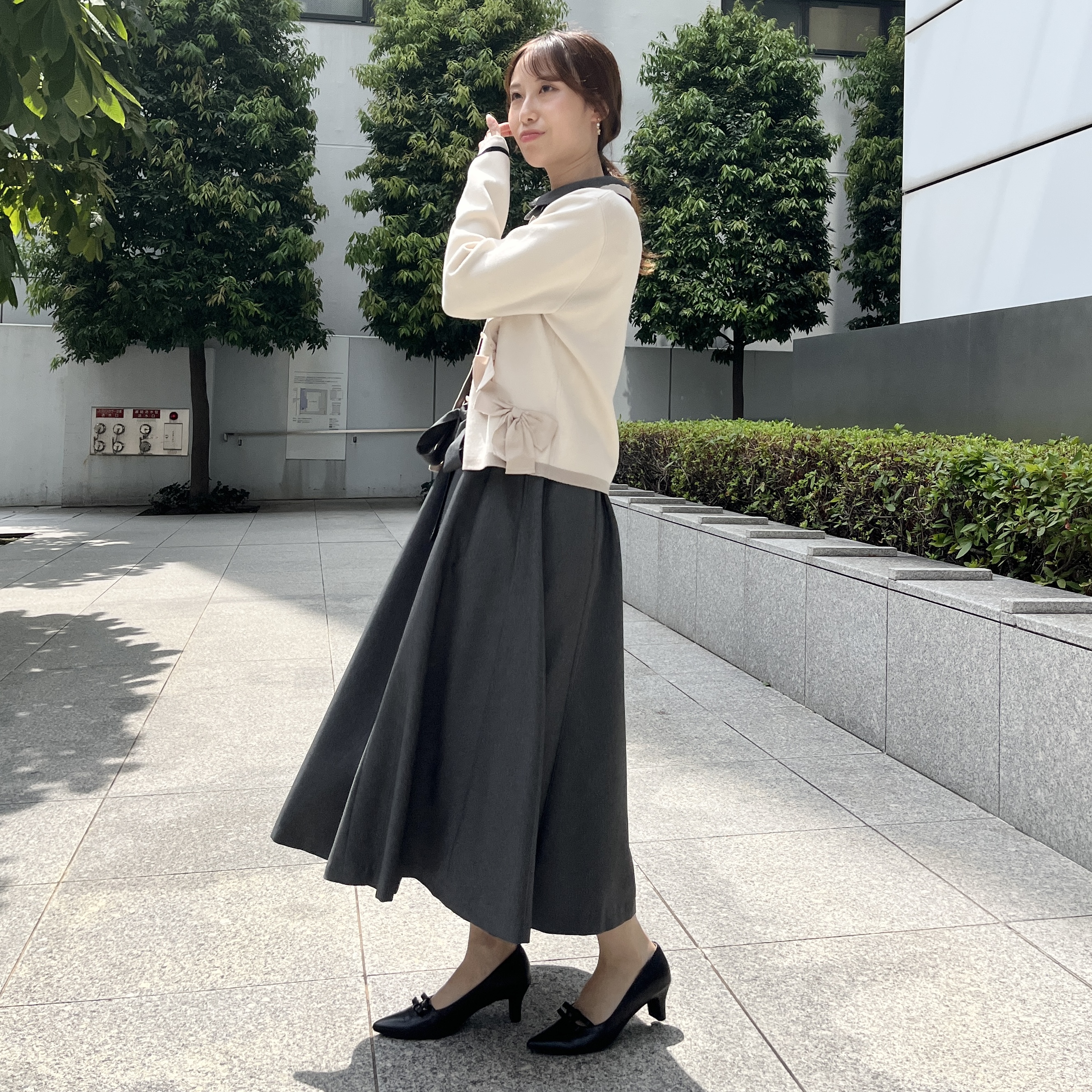 はばさんの「Couture brooch｜ダブルリボンパンプス」を使ったコーディネート