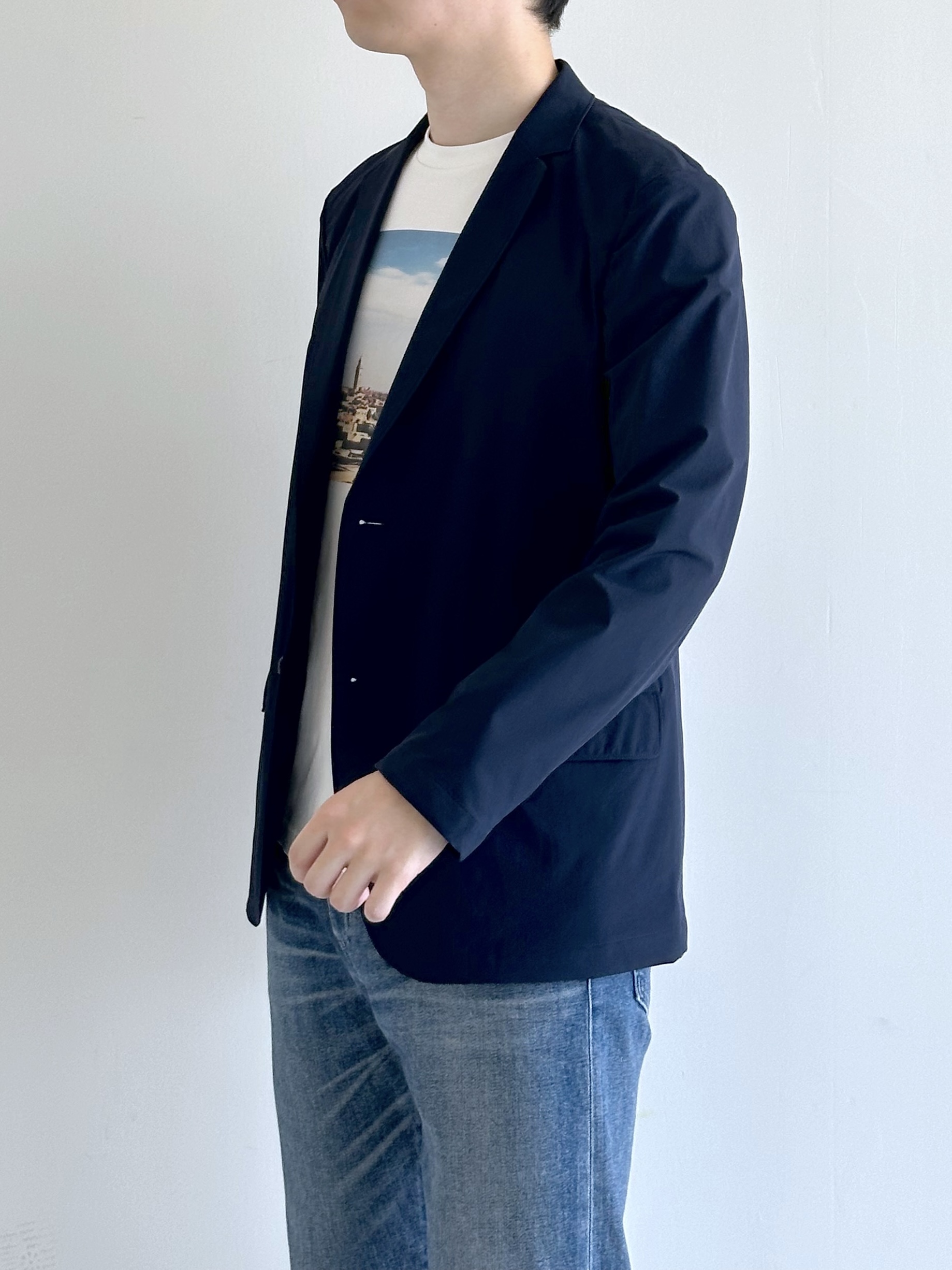 イッシーさんの「TAKEO KIKUCHI｜3Dナイロン ジャケット」を使ったコーディネート