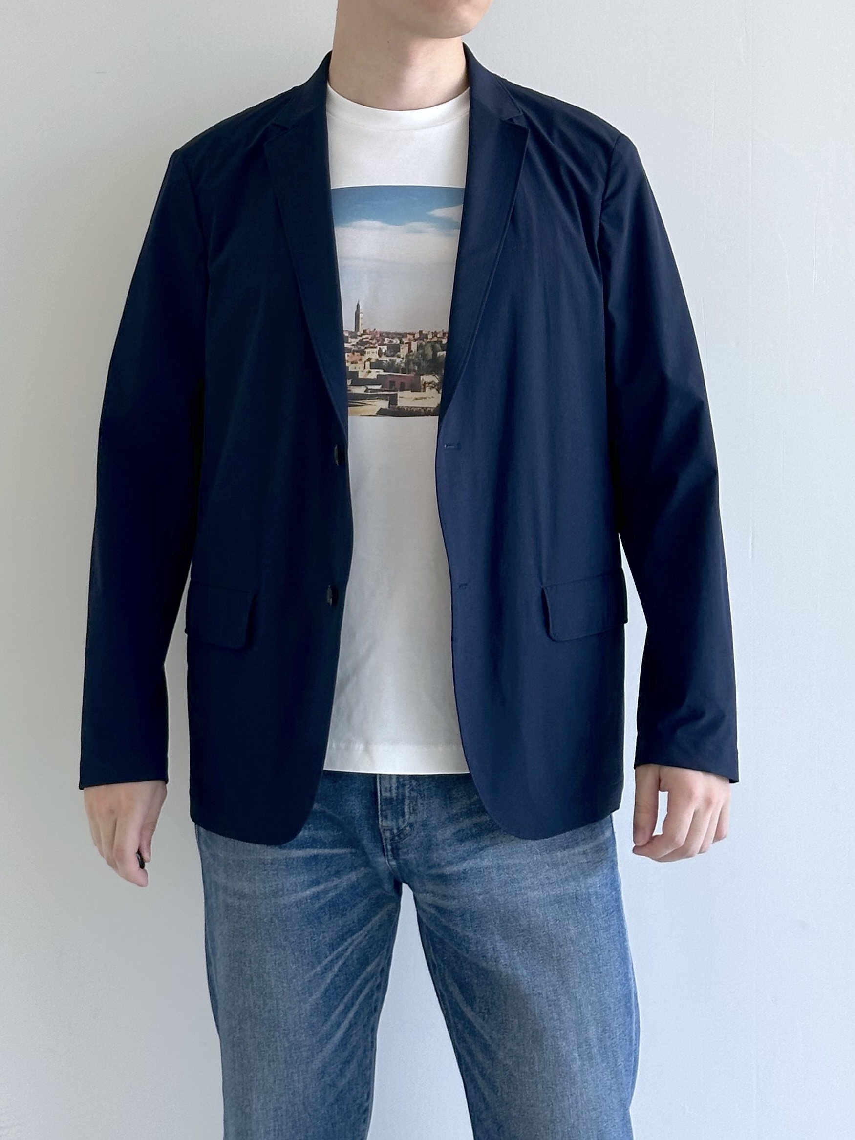 イッシーさんの「TAKEO KIKUCHI｜3Dナイロン ジャケット」を使ったコーディネート