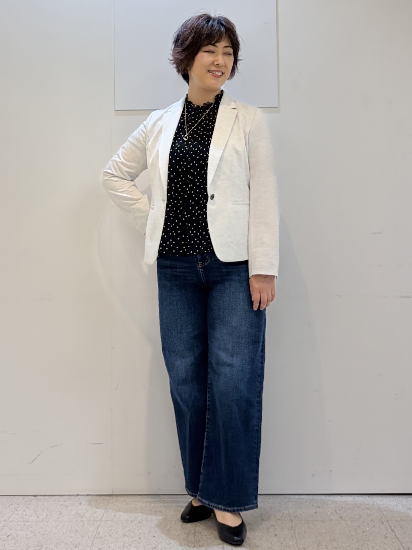 ヤスコさんの「Reflect｜【SS-4Lサイズ／UVカット／接触冷感】匠ジャケット／ベーシックテーラード」を使ったコーディネート