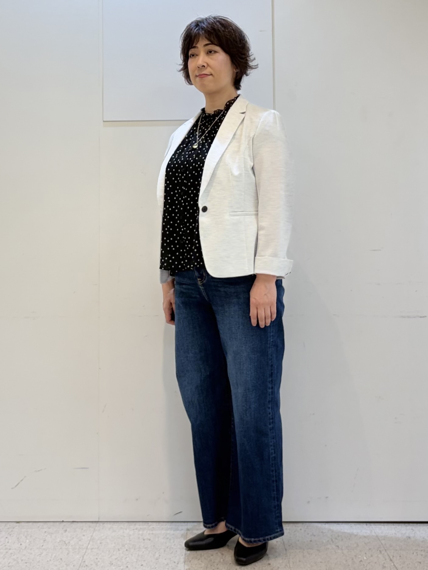 ヤスコさんの「Reflect｜【SS-4Lサイズ／UVカット／接触冷感】匠ジャケット／ベーシックテーラード」を使ったコーディネート