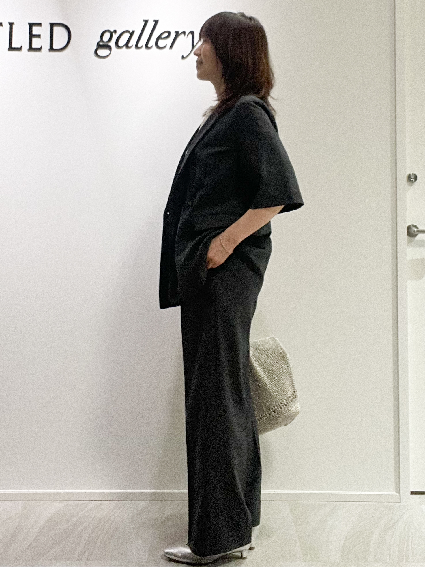 めいさんの「UNTITLED｜【秋の通勤羽織/セットアップ可/UVカット】エアリークール半袖ジャケット」を使ったコーディネート
