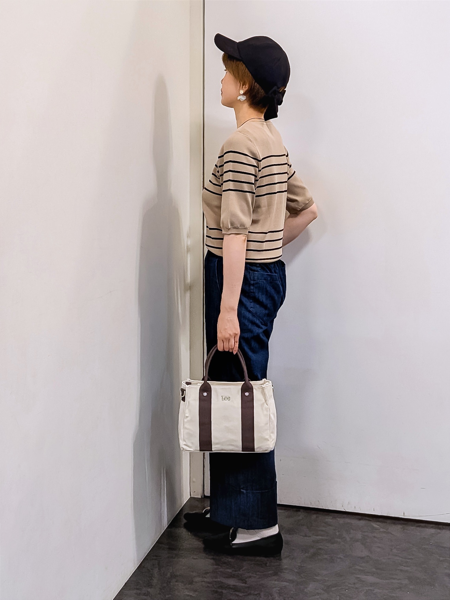 やまちゃんさんの「grove｜ダブルヘムワイドデニムパンツ」を使ったコーディネート