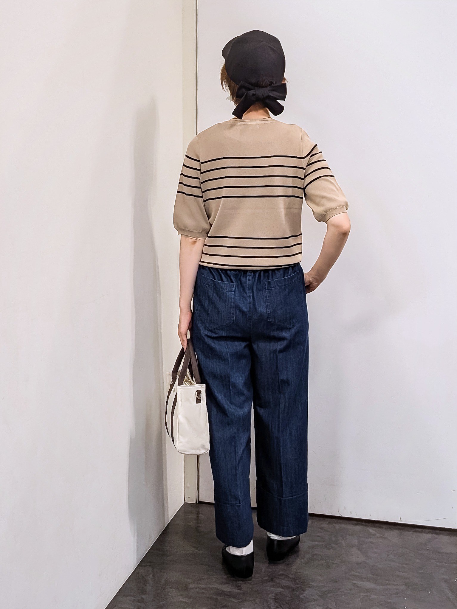やまちゃんさんの「grove｜ダブルヘムワイドデニムパンツ」を使ったコーディネート