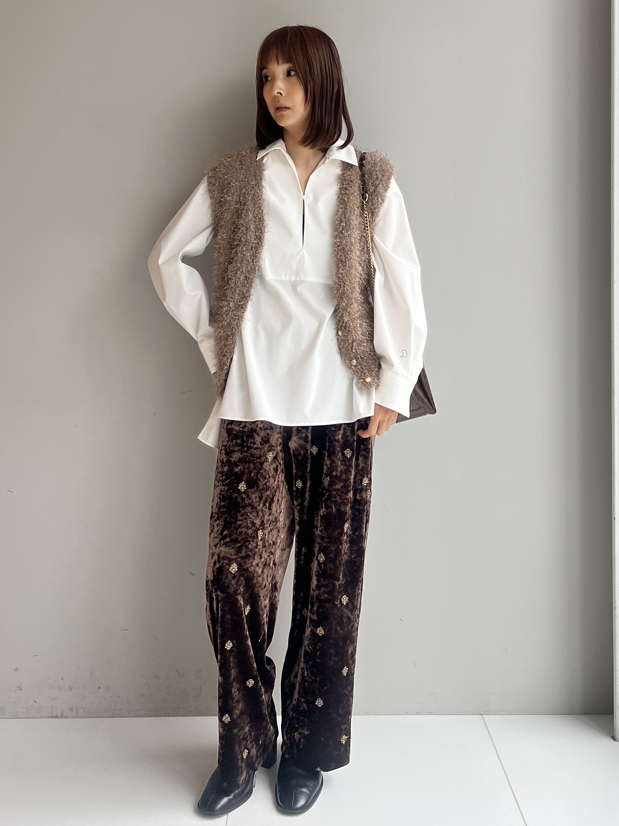 misaさんの「DRESSTERIOR｜【接触冷感/UVカット/着回し】スキッパーブラウス」を使ったコーディネート