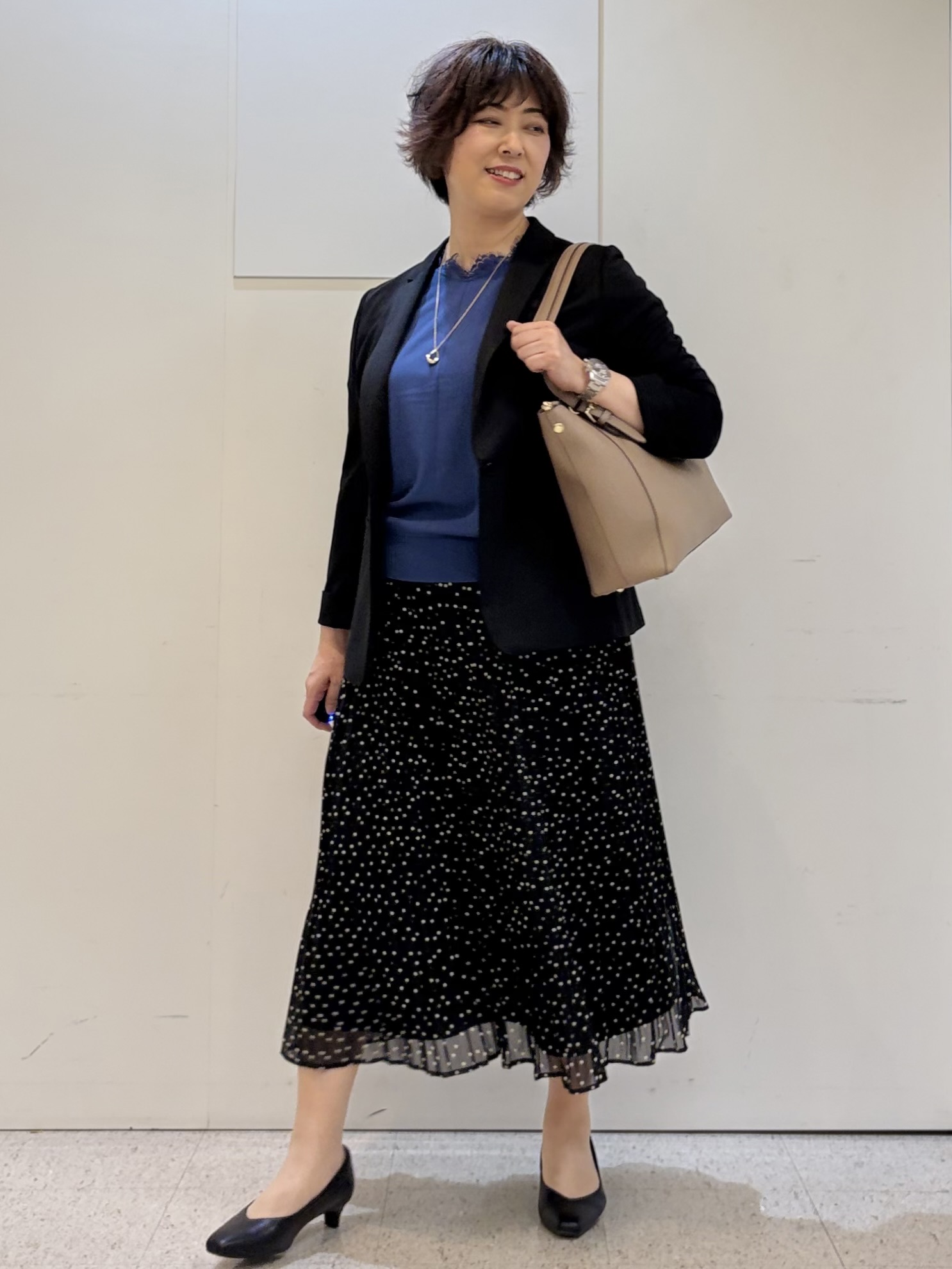 ヤスコさんの「Reflect｜【SS-4Lサイズ／UVカット／接触冷感】匠ジャケット／ロングテーラード」を使ったコーディネート