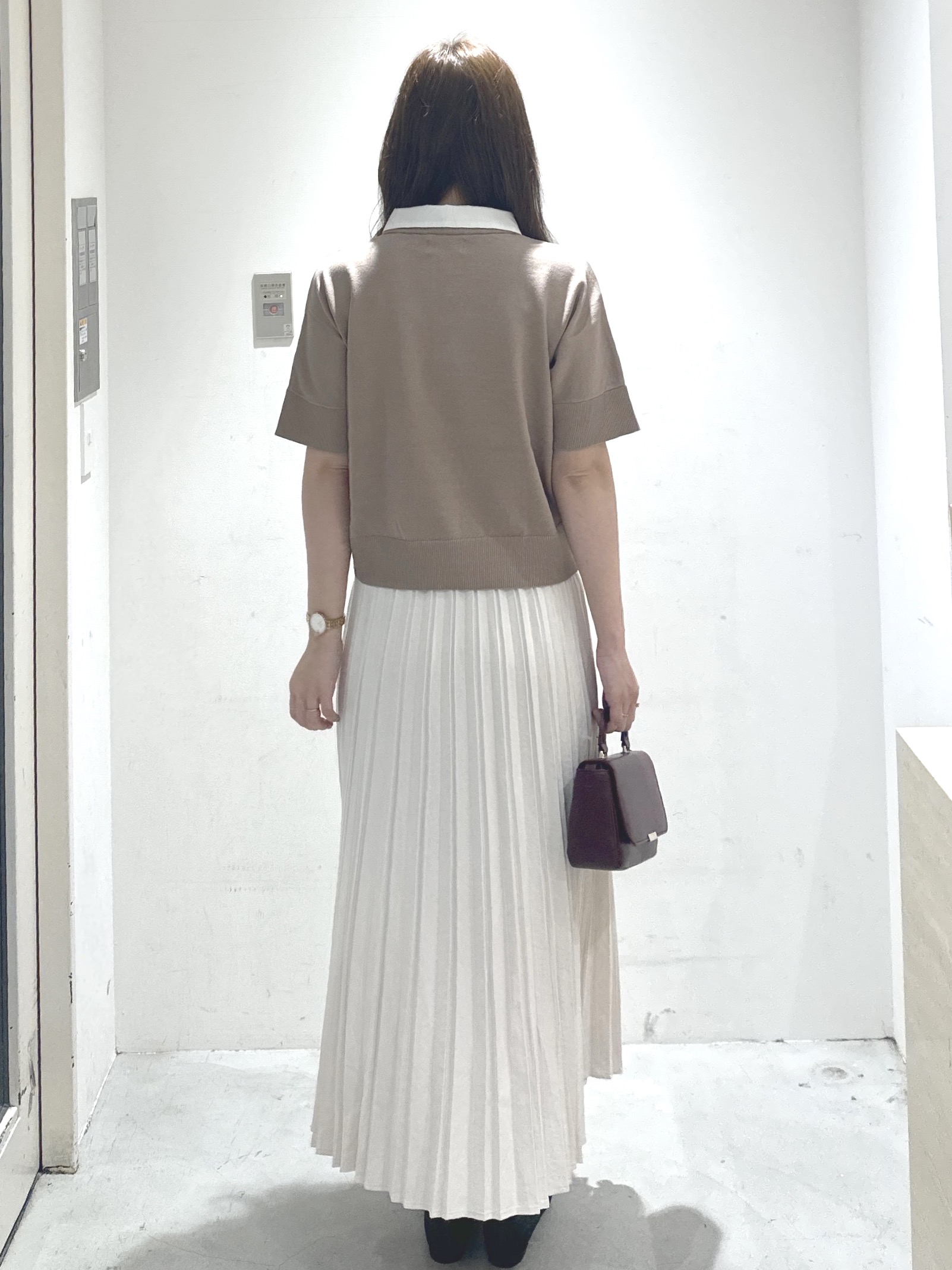 keito.iさんの「OPAQUE.CLIP｜2WAY衿ドッキングニット《洗濯機OK》」を使ったコーディネート